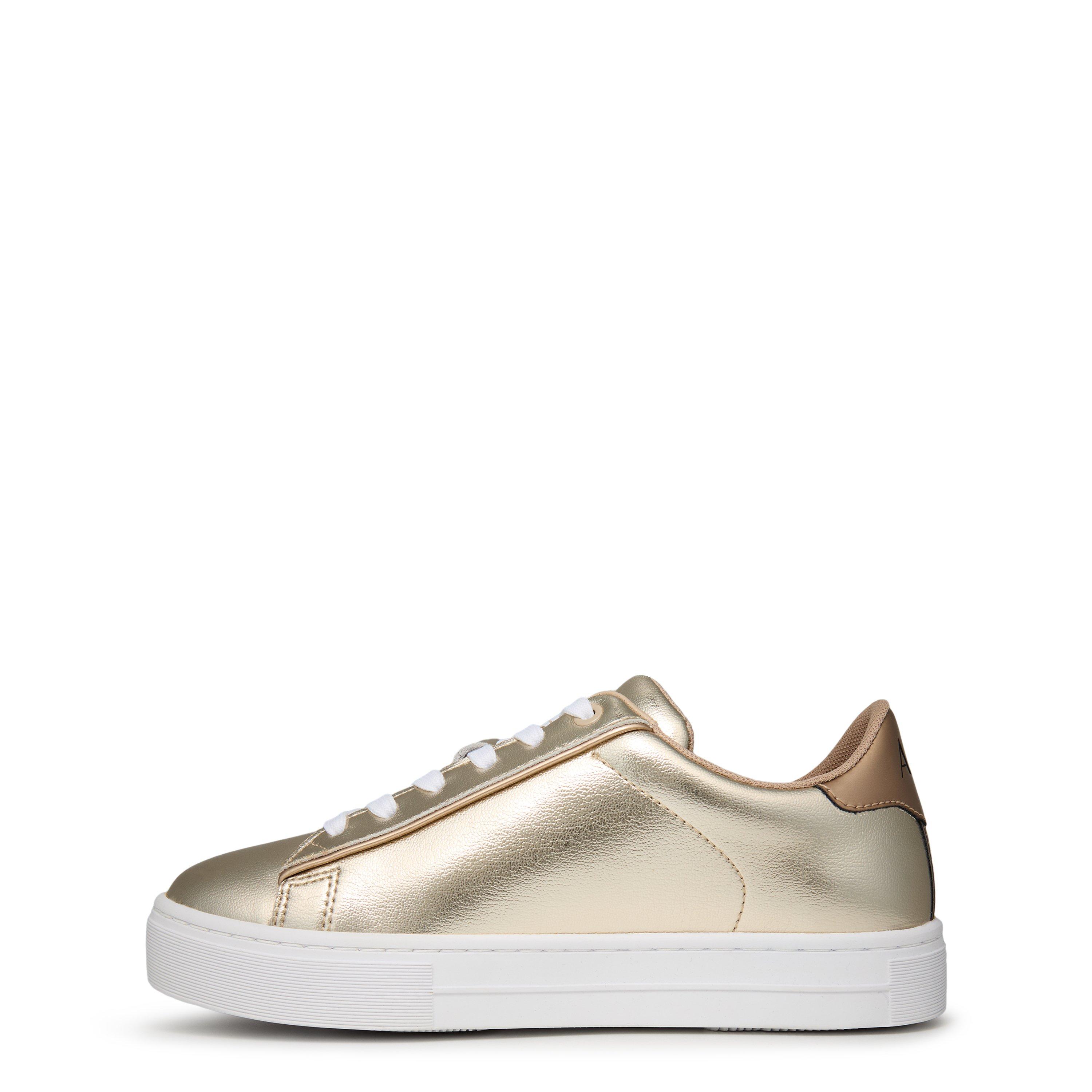 Platino+Camel - Armani Exchange - Women's Court Trainers - 2