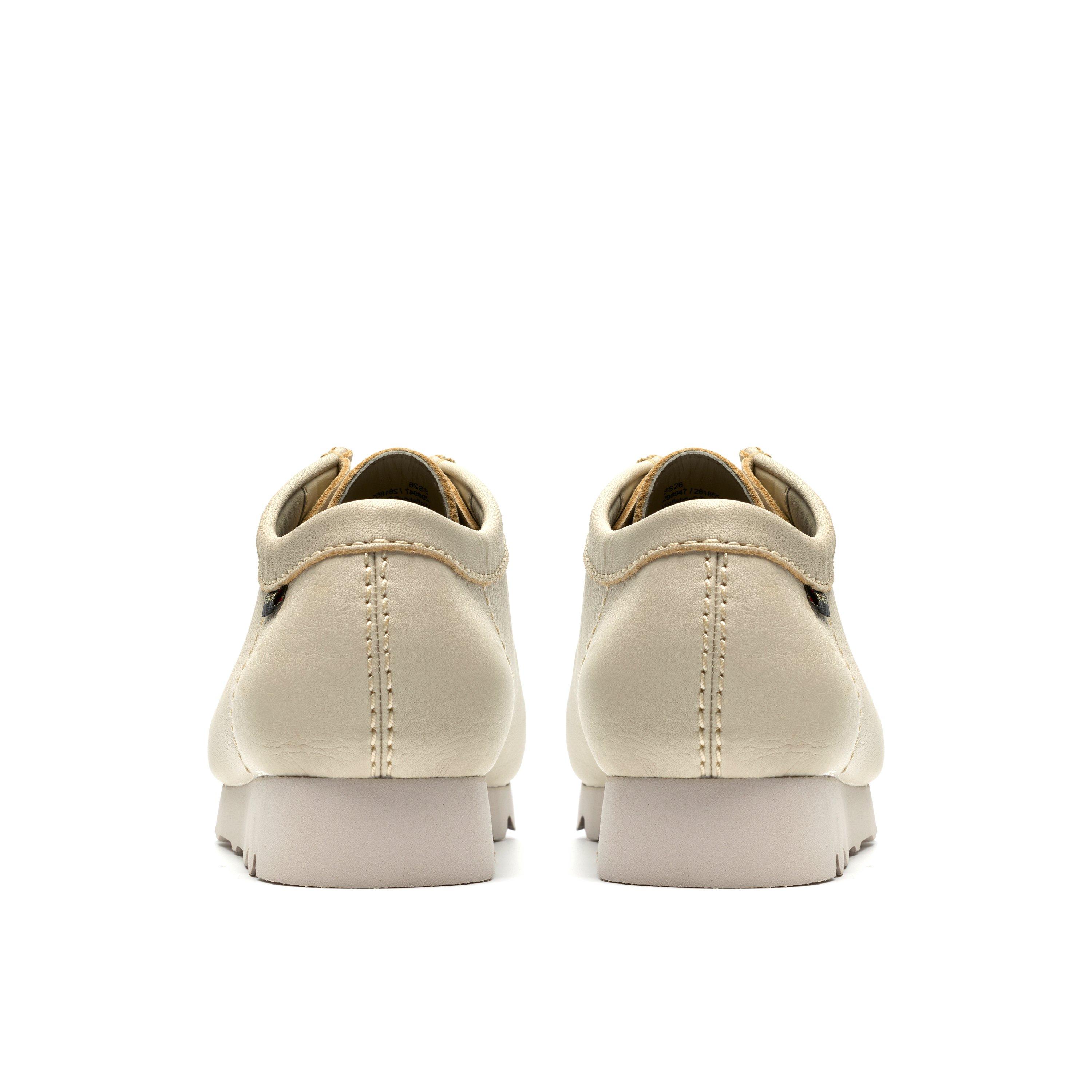 White Leather - Clarks Originals - Men's Wallabee GTX Moc Toe Formal Shoes - 5