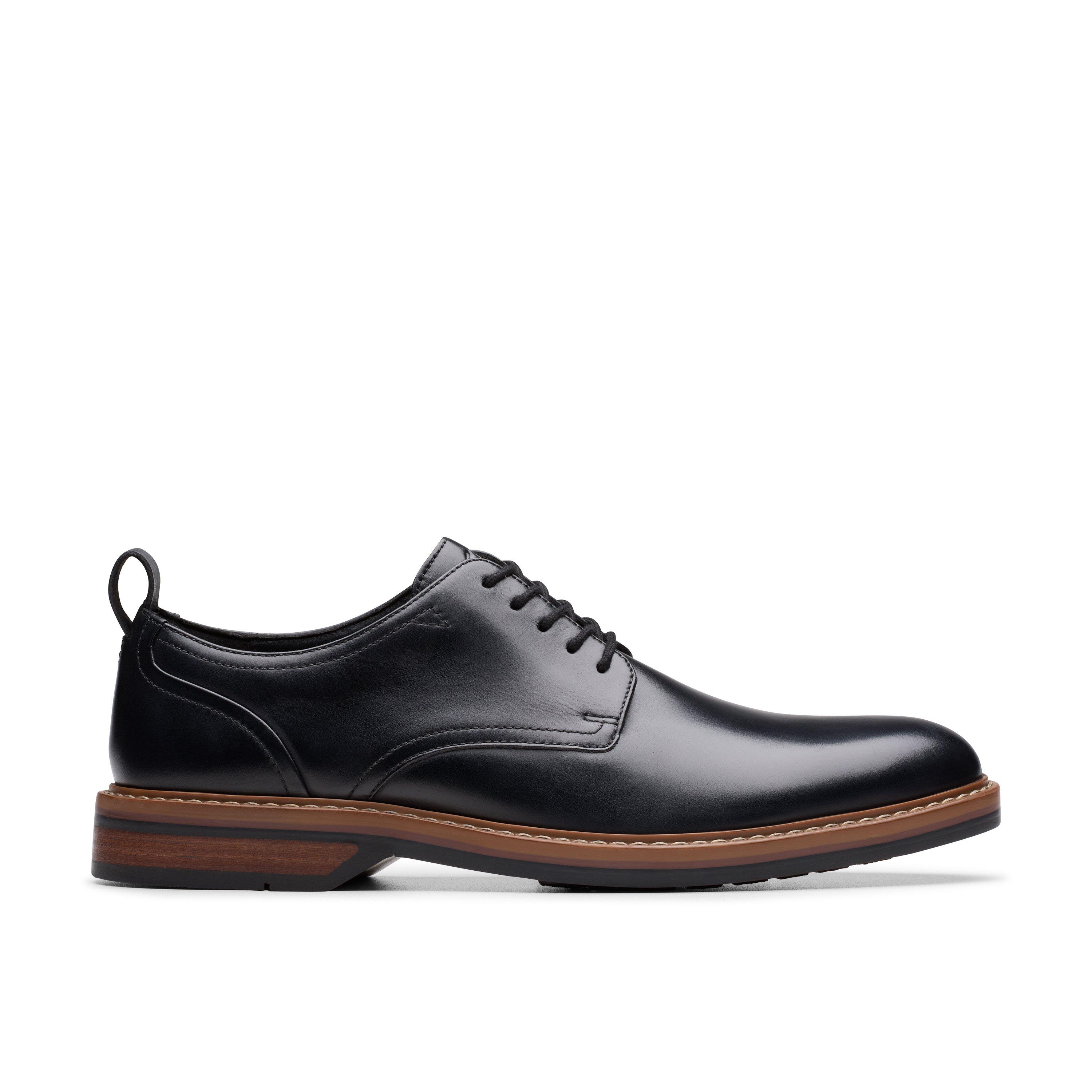 Clarks Men's Derby Shoes - Black Leather - 9 (43)