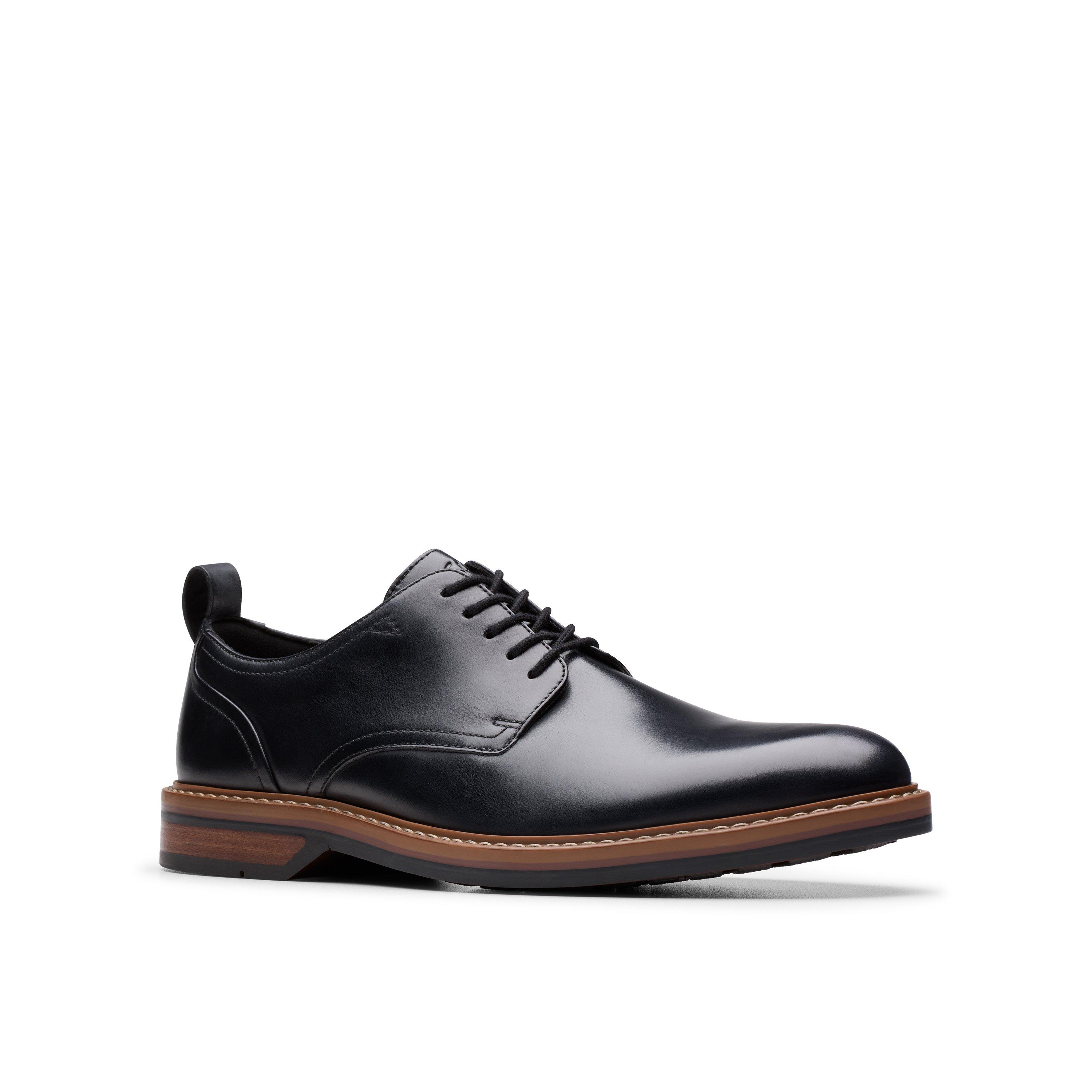 Black Leather - Clarks - Clarks Aldwin Lace Sn62 - 4