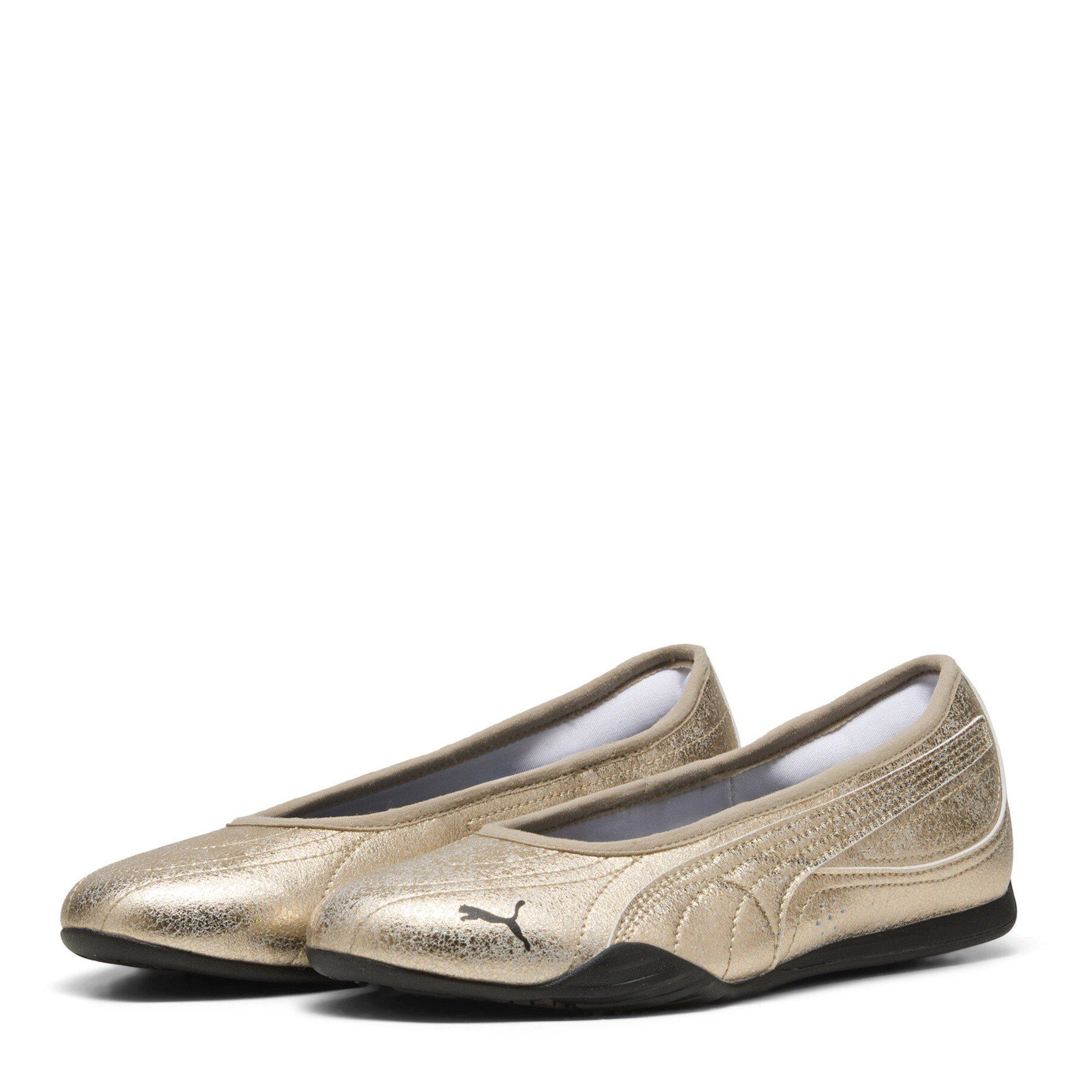  Gold/ Black - Puma - Women's Catch Soleil Ballerina Leather Slip-On Low-Top Trainers - 1