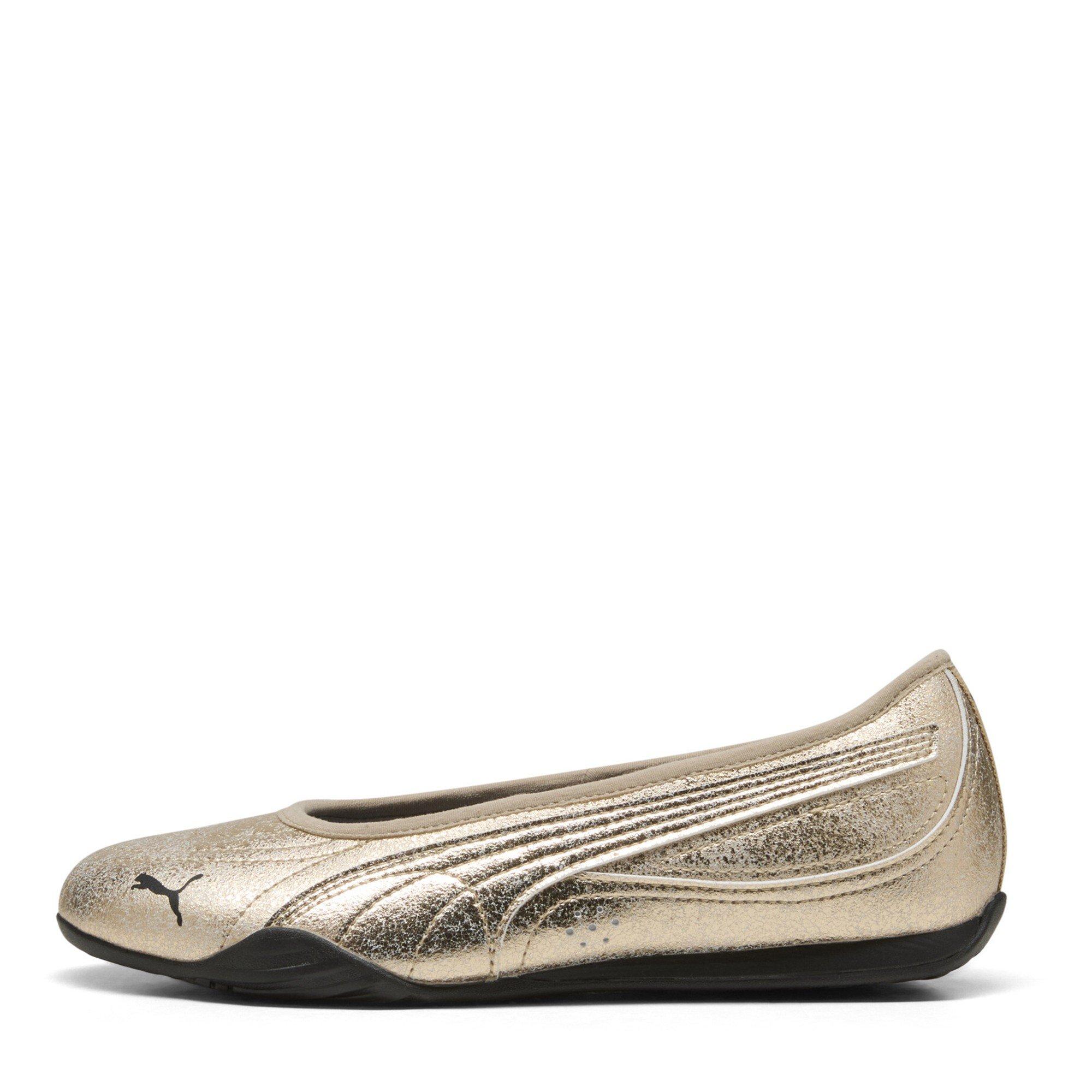  Gold/ Black - Puma - Women's Catch Soleil Ballerina Leather Slip-On Low-Top Trainers - 2