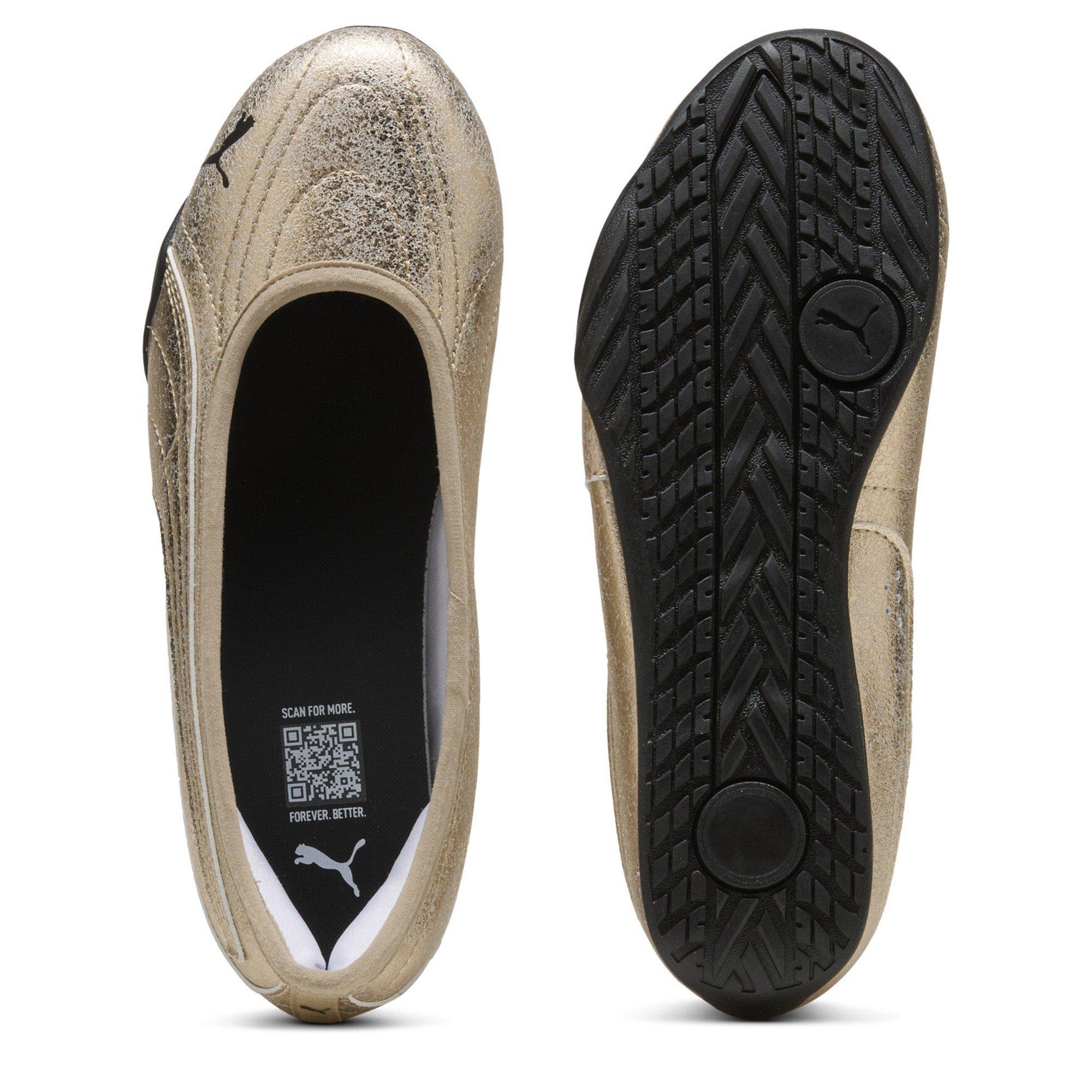  Gold/ Black - Puma - Women's Catch Soleil Ballerina Leather Slip-On Low-Top Trainers - 3