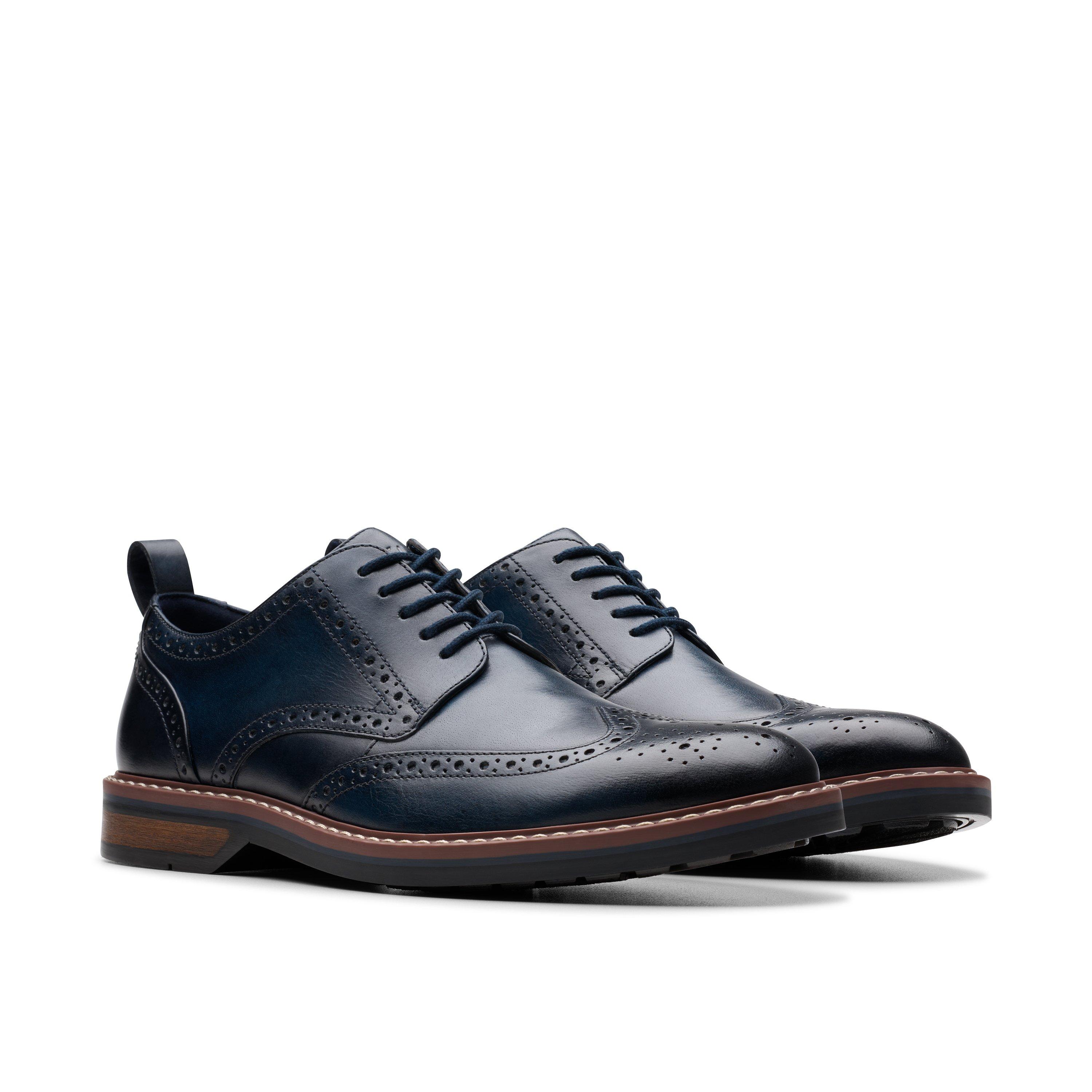 Marineblødt læder - Clarks - Men's Brogues - 4