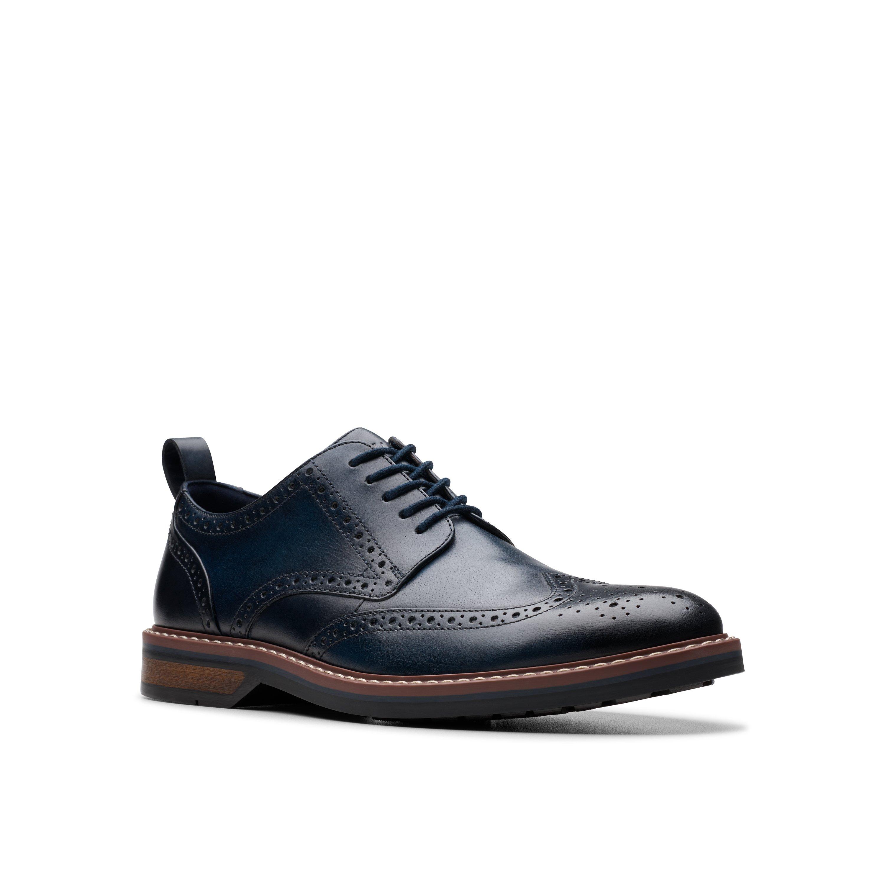 Marineblødt læder - Clarks - Men's Brogues - 7