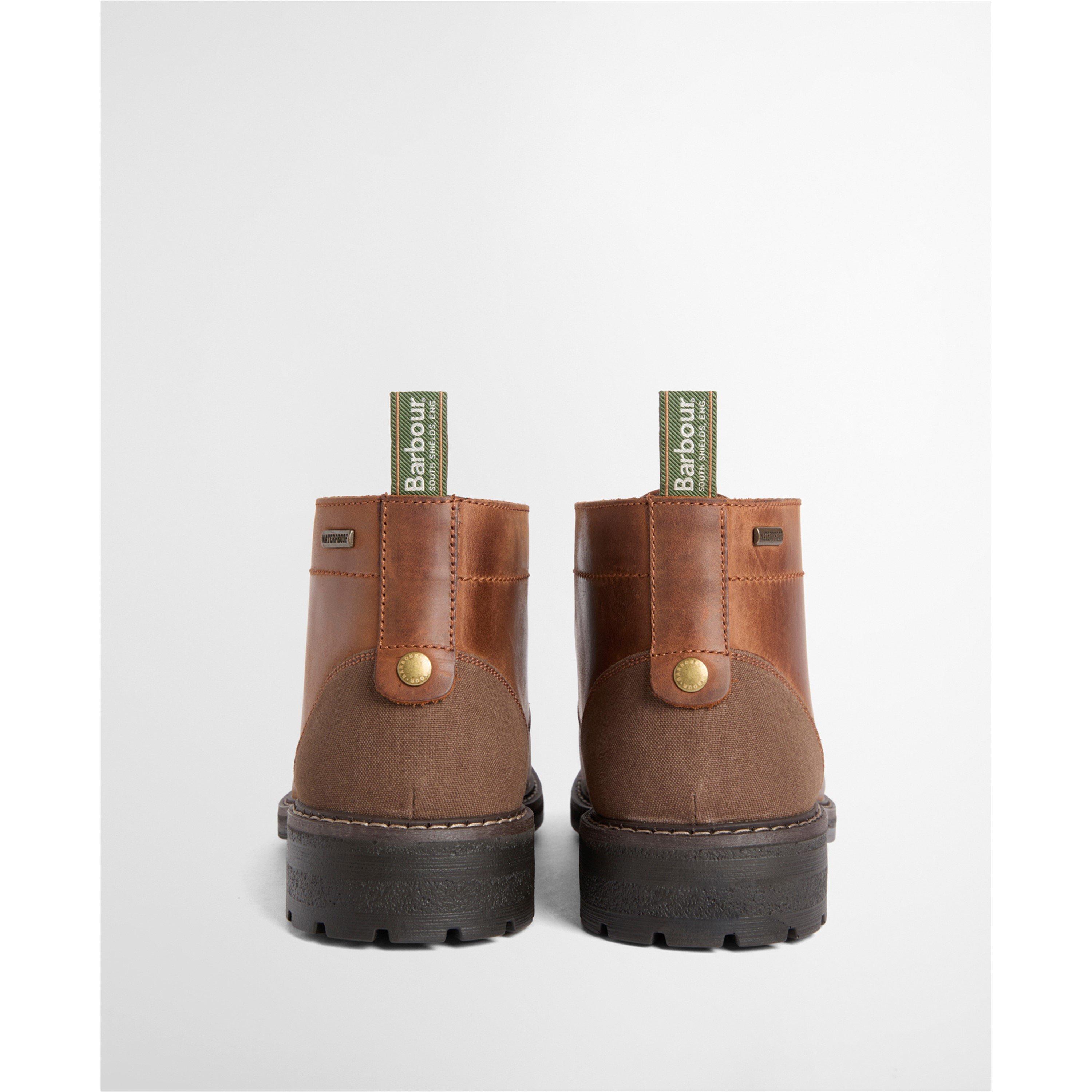 Teak - Barbour - Men's Shawdon Leather Lace-Up Chukka Boots - 4