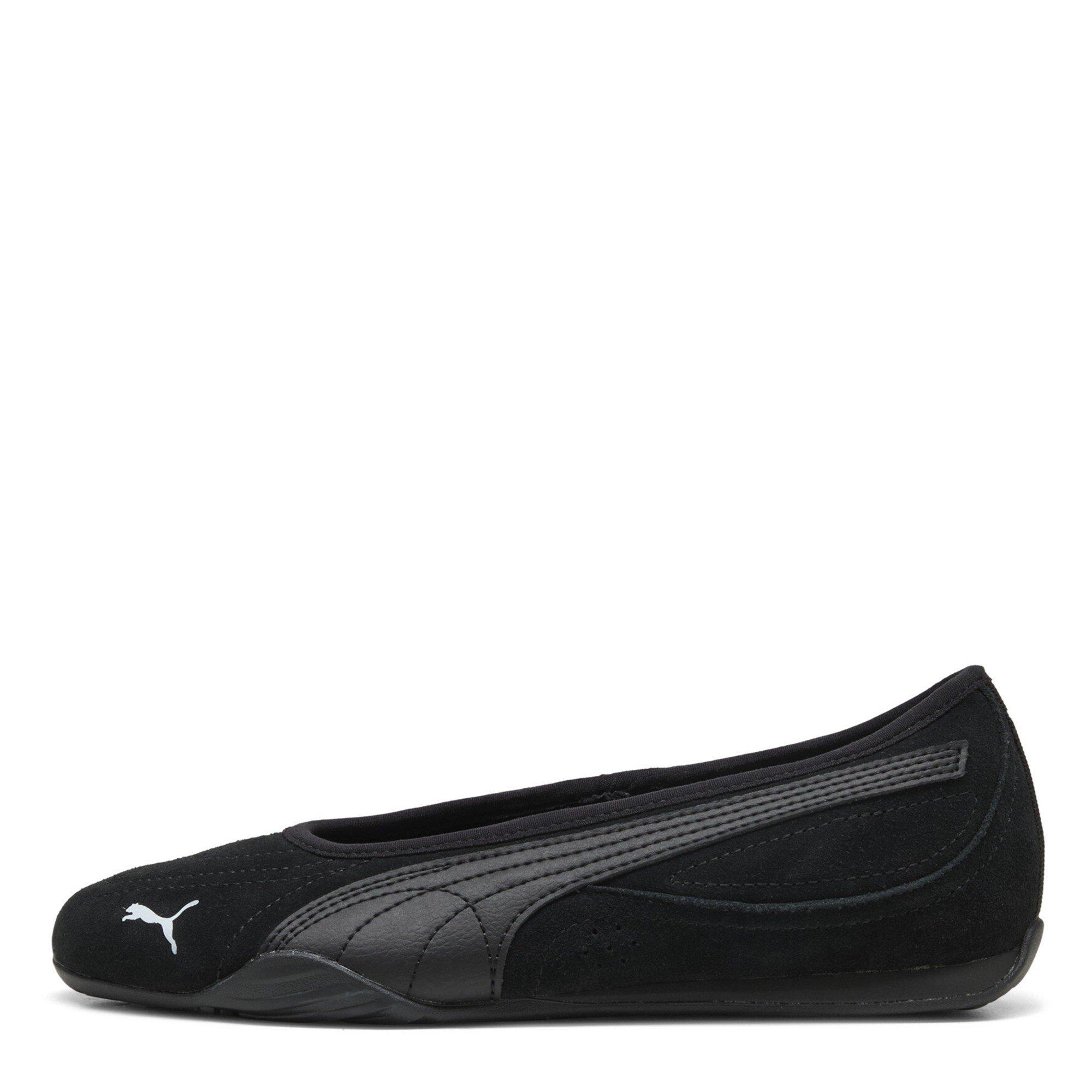  Black/ White - Puma - Women's Catch Soleil Ballerina Leather Low-Top Trainers - 2