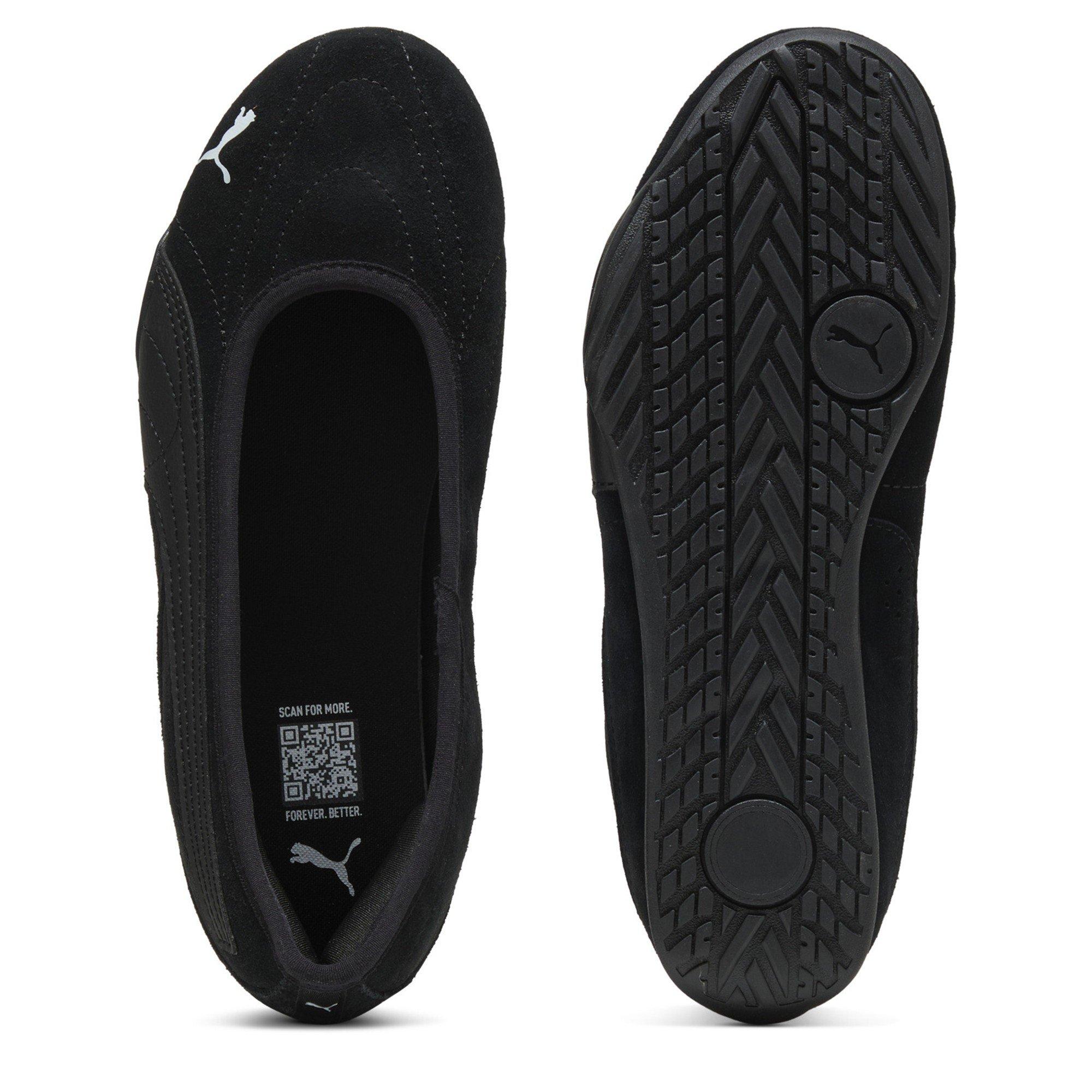  Black/ White - Puma - Women's Catch Soleil Ballerina Leather Low-Top Trainers - 3