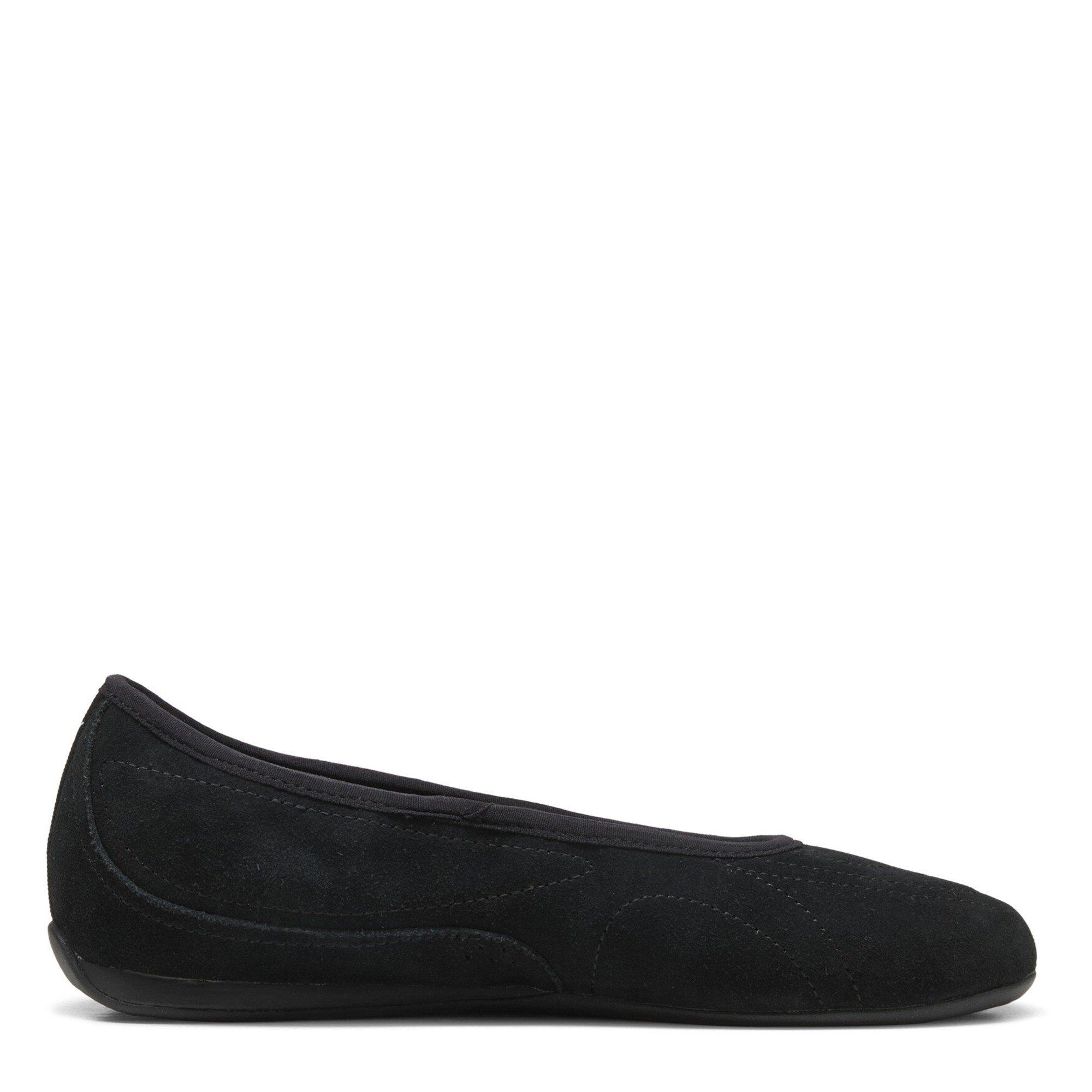  Black/ White - Puma - Women's Catch Soleil Ballerina Leather Low-Top Trainers - 4