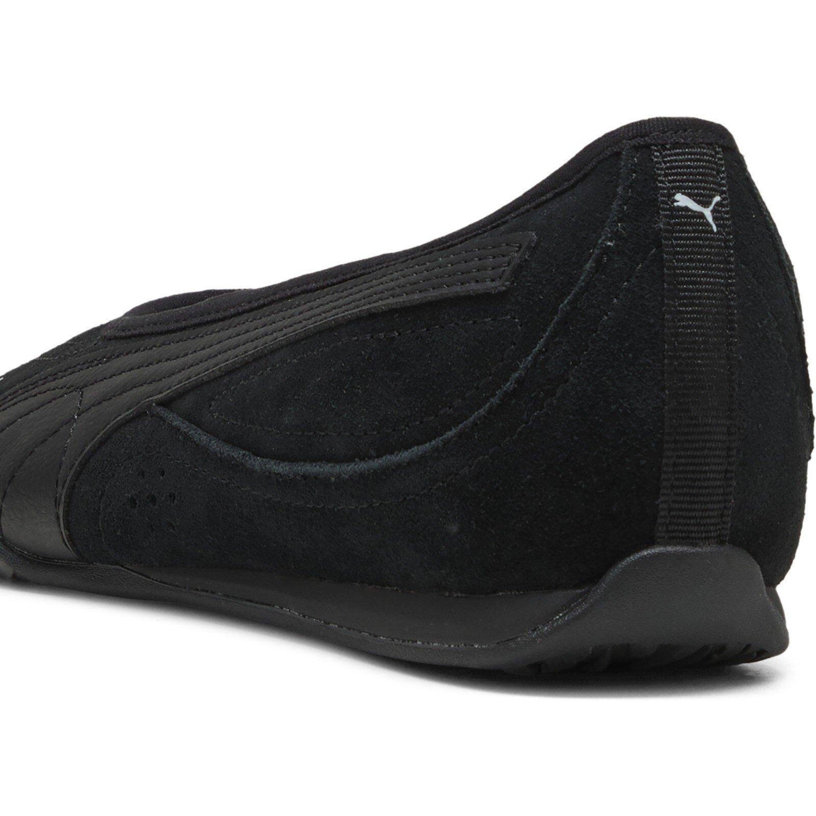  Black/ White - Puma - Women's Catch Soleil Ballerina Leather Low-Top Trainers - 5