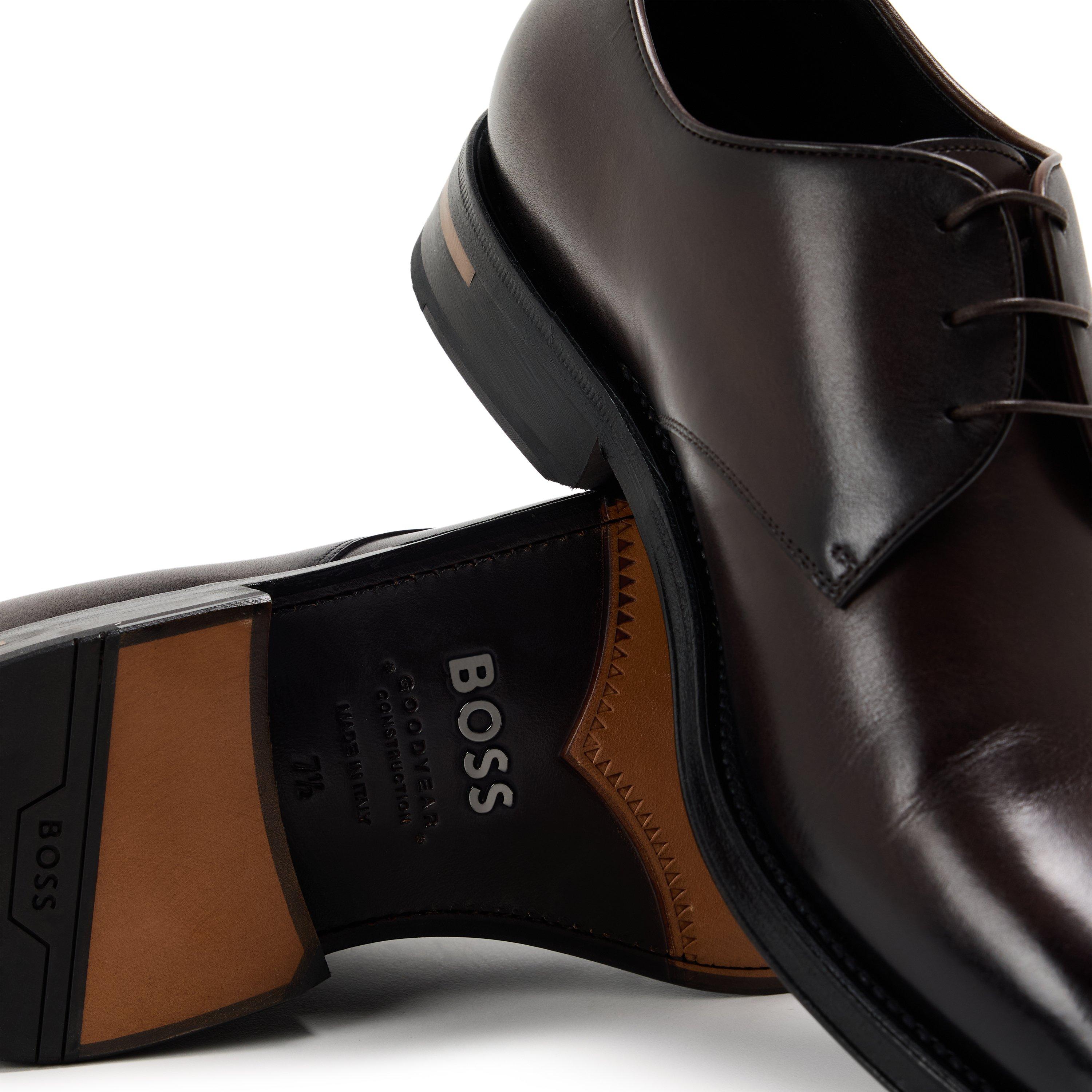 Dark Brown - Boss - Men's Terry Derby Shoes - 3