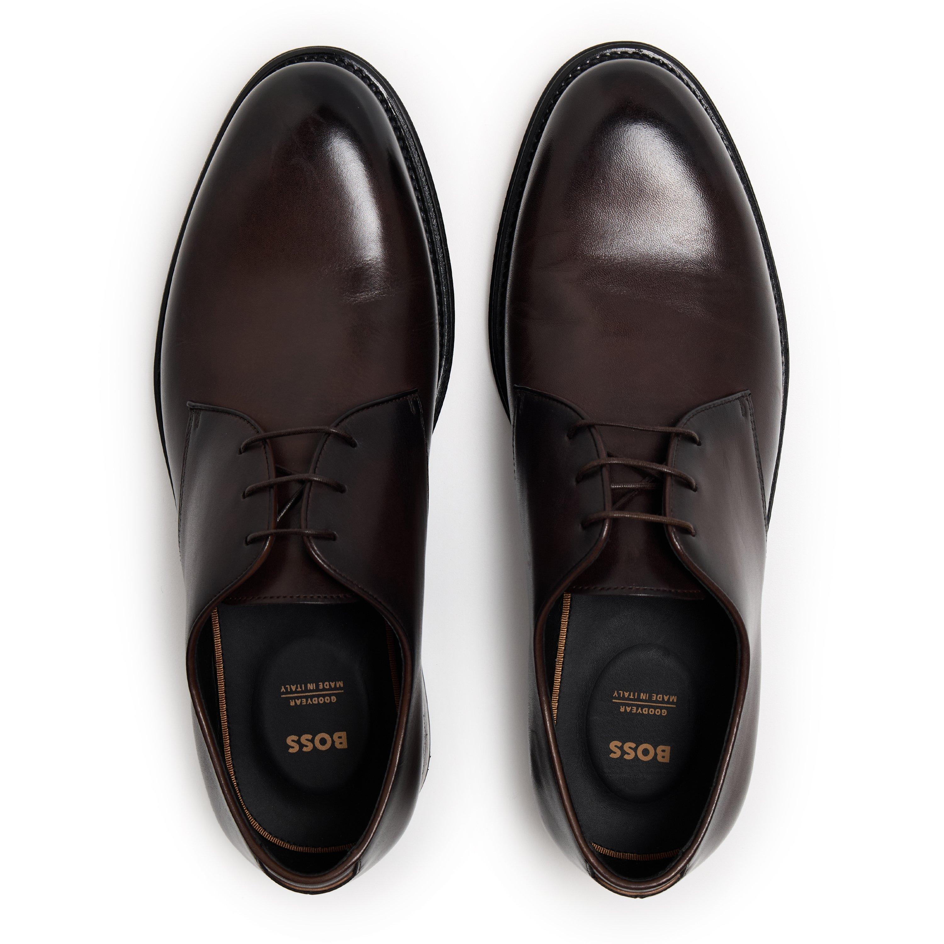 Dark Brown - Boss - Men's Terry Derby Shoes - 4