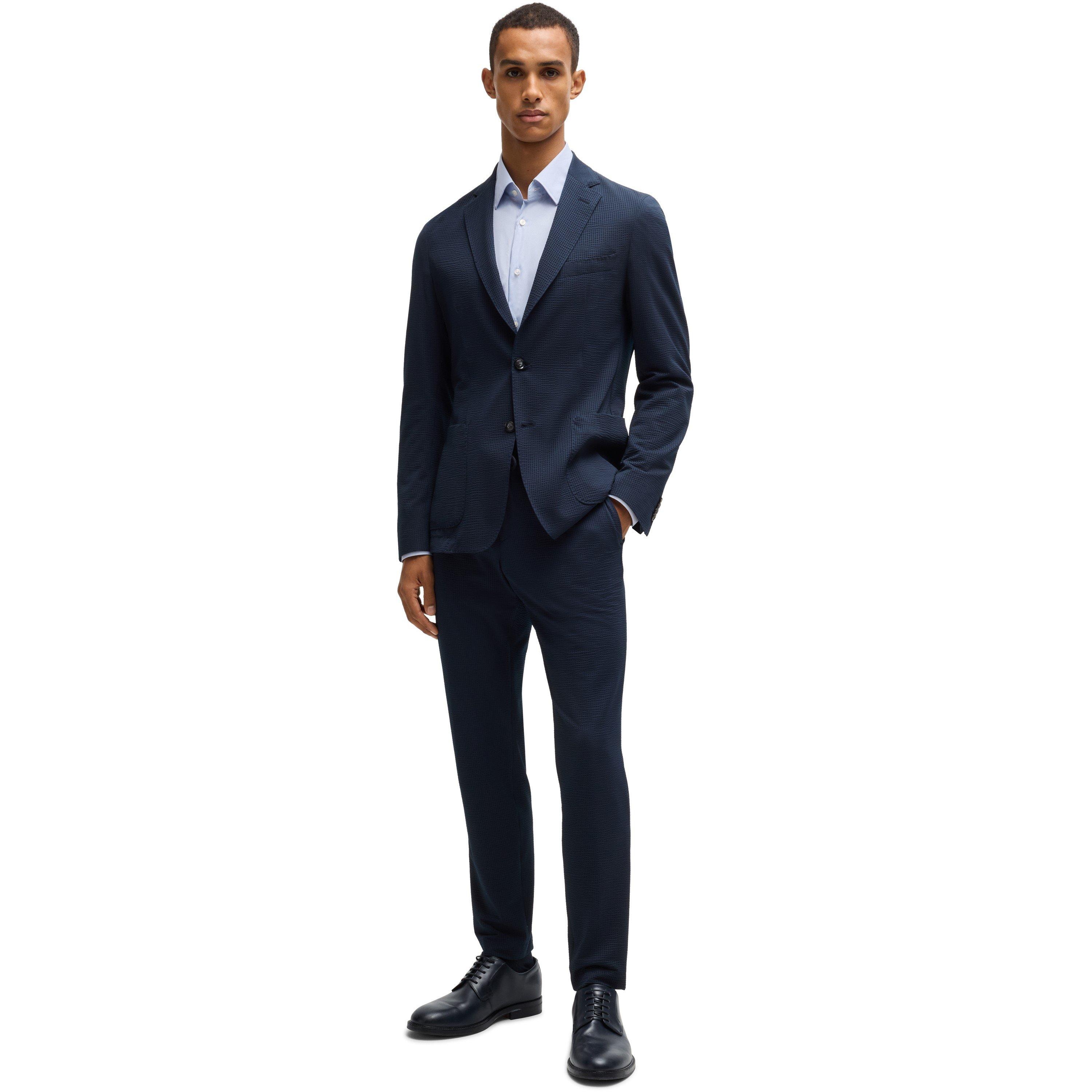 Dark Blue - Boss - Men's Dressletic Derby Shoes - 7