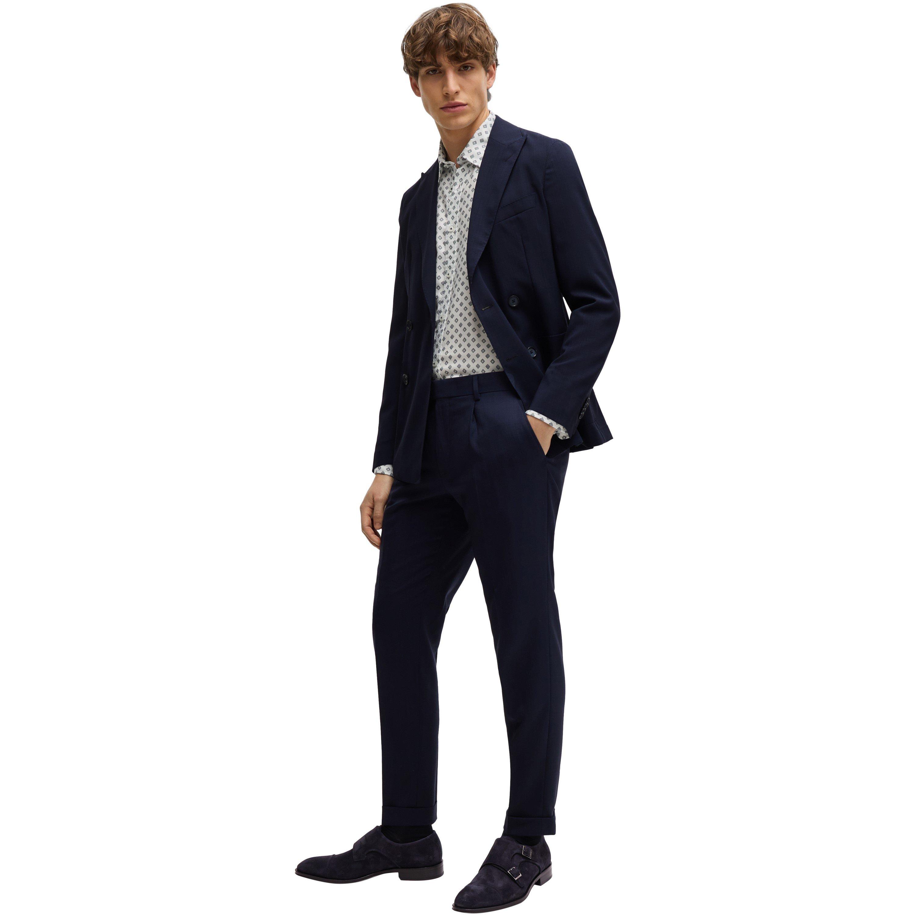 Dark Blue - Boss - Men's Derrek Monk Sdctly Derby Shoes - 7