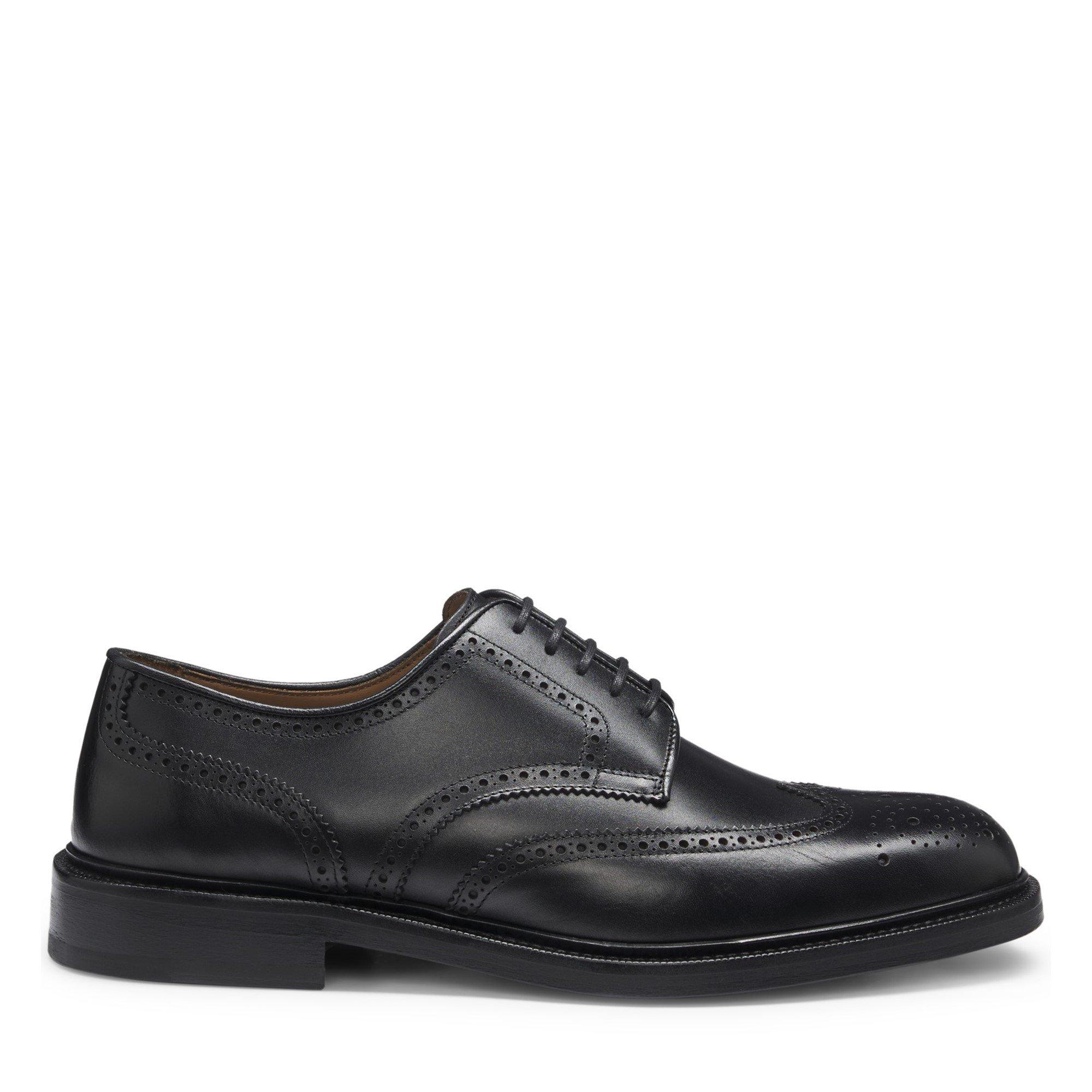 Black 001 - Boss - Men's Mosby Double Breasted Lace Up Derby Shoes - 1