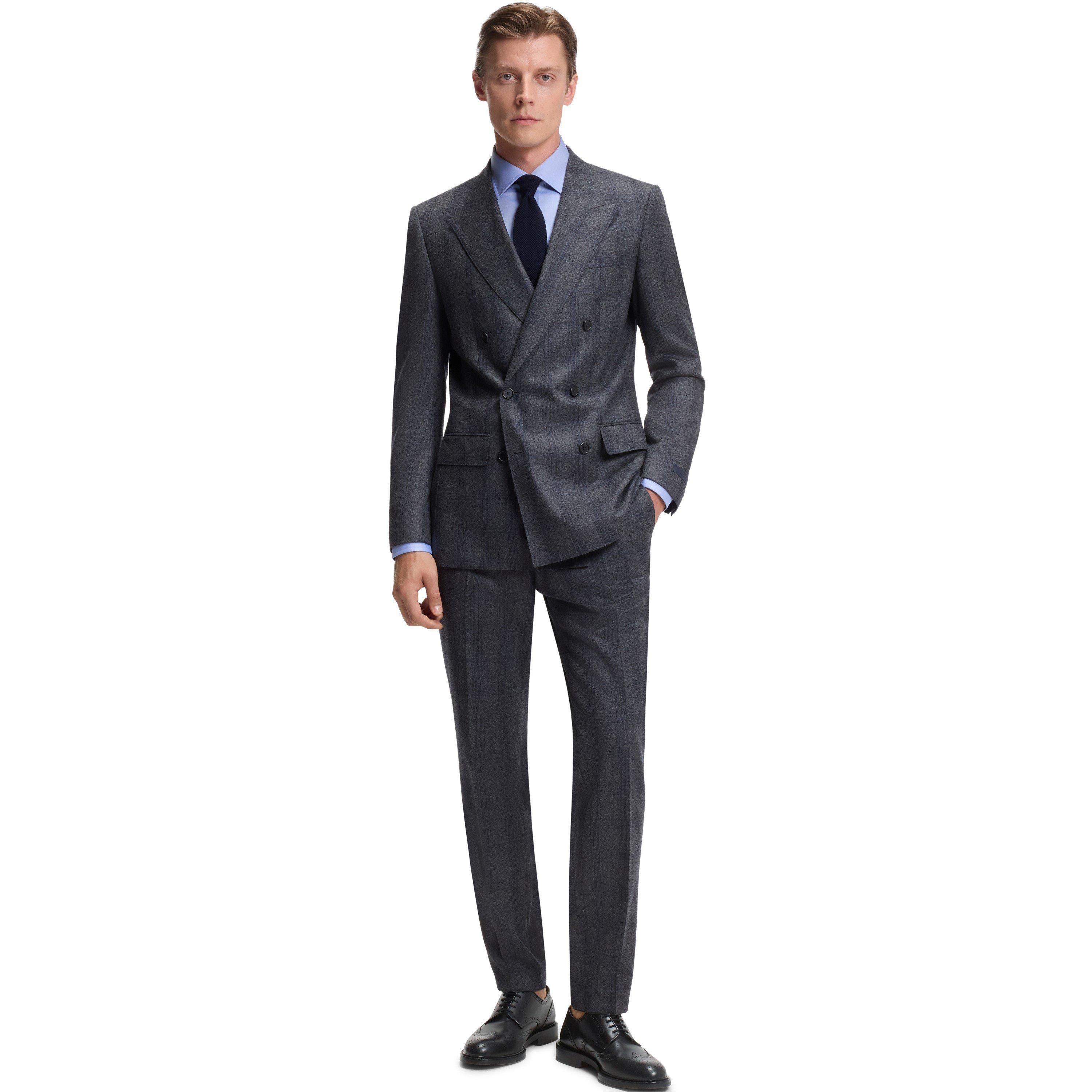 Black 001 - Boss - Men's HBB Mosby Derby Double Breasted Shoes - 7