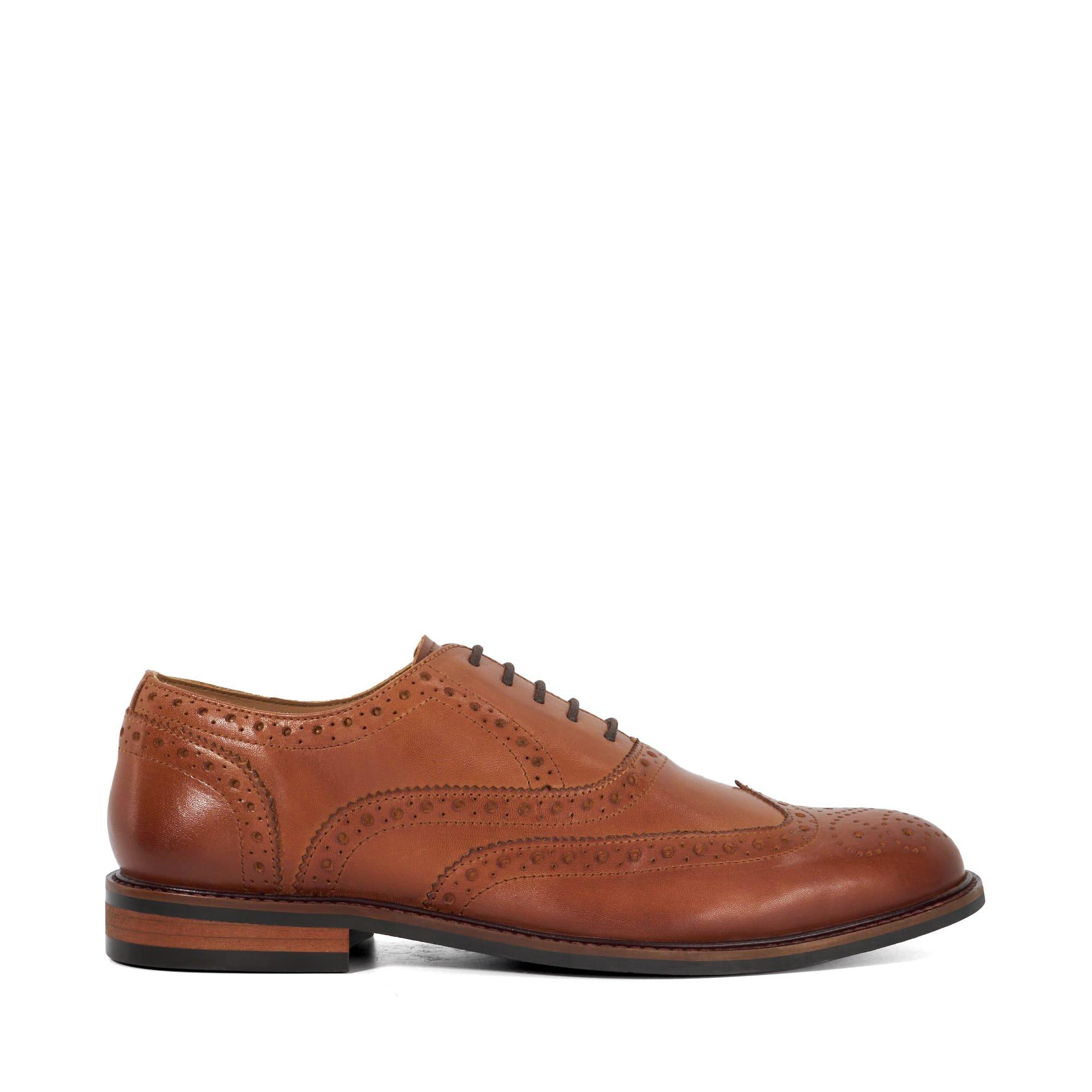 Dune London Men's Baltics Leather Brogues - Tan Lthr - 9 (43)