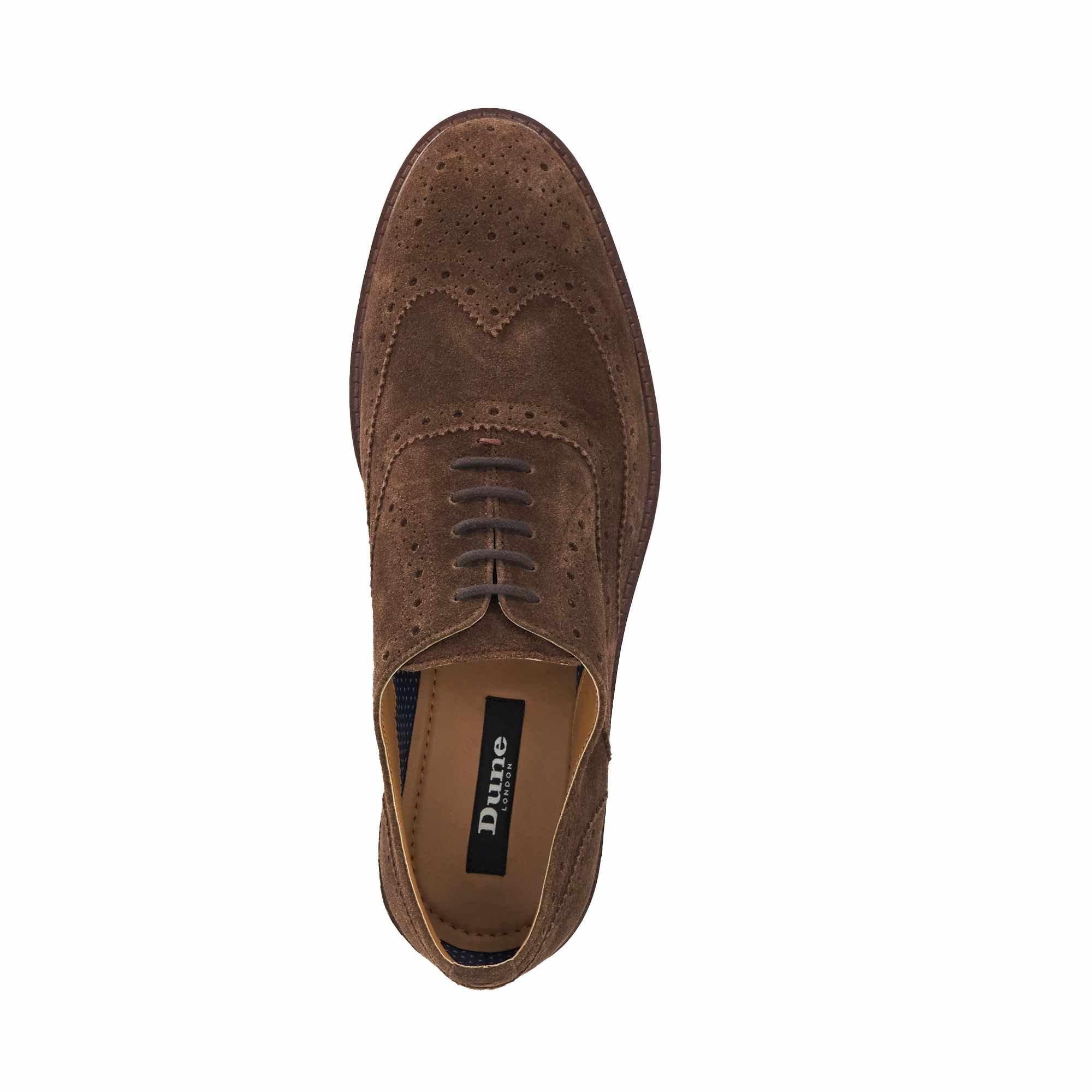 Brown Suede - Dune London - Men's Baltics Suede Brogues - 4
