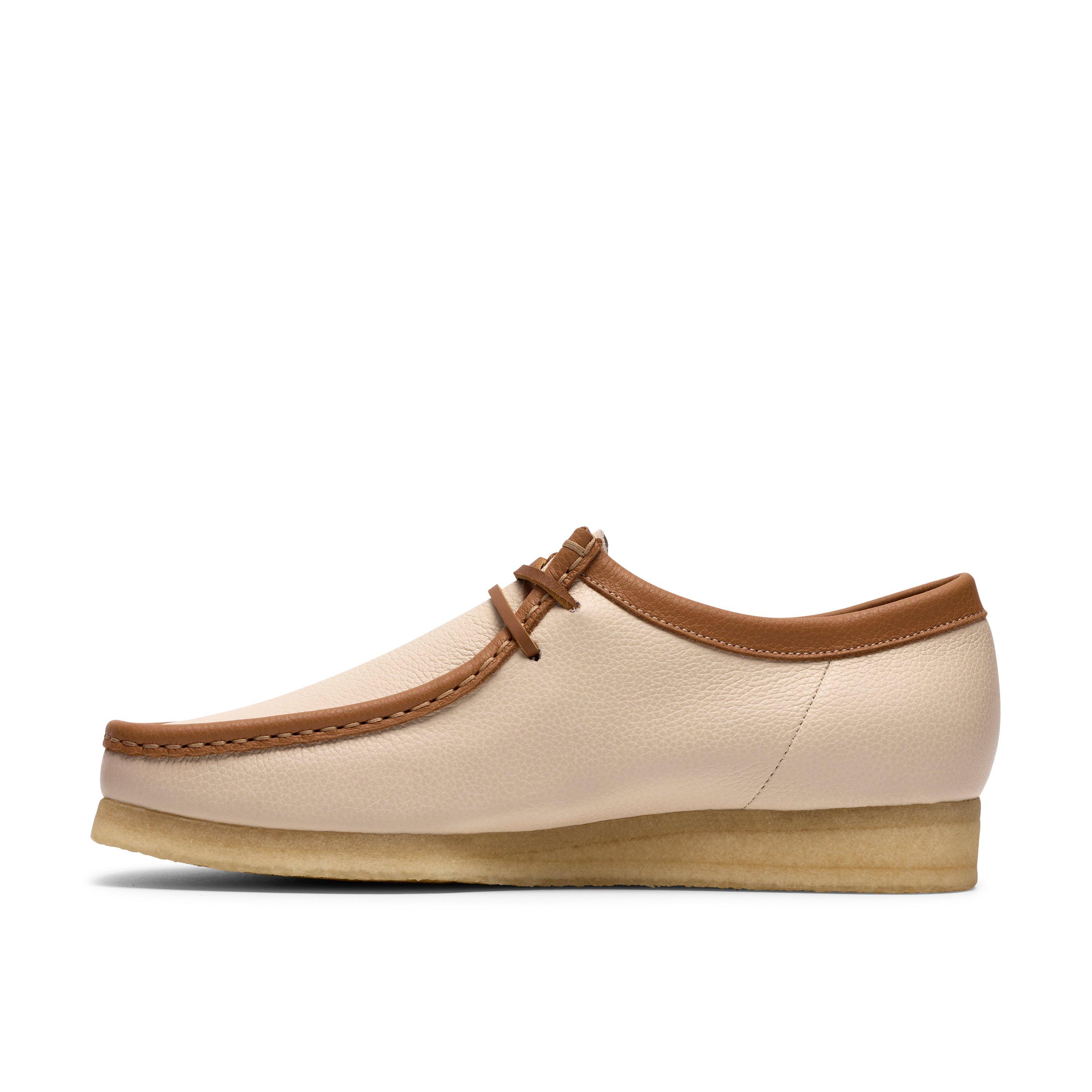 White Combi - Clarks Originals - Men's Wallabee RB Moc Toe Formal Shoes - 2