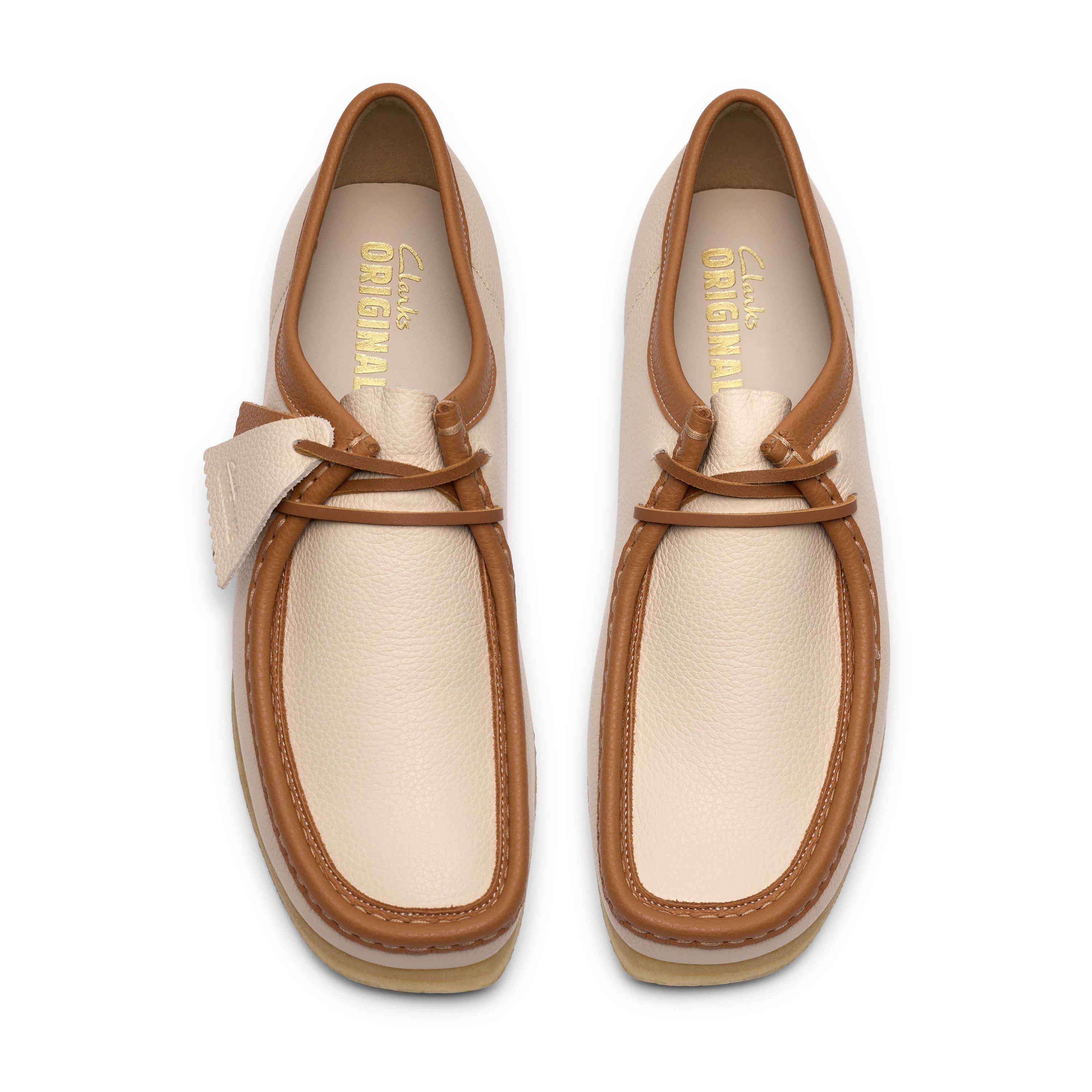 White Combi - Clarks Originals - Men's Wallabee RB Moc Toe Formal Shoes - 6
