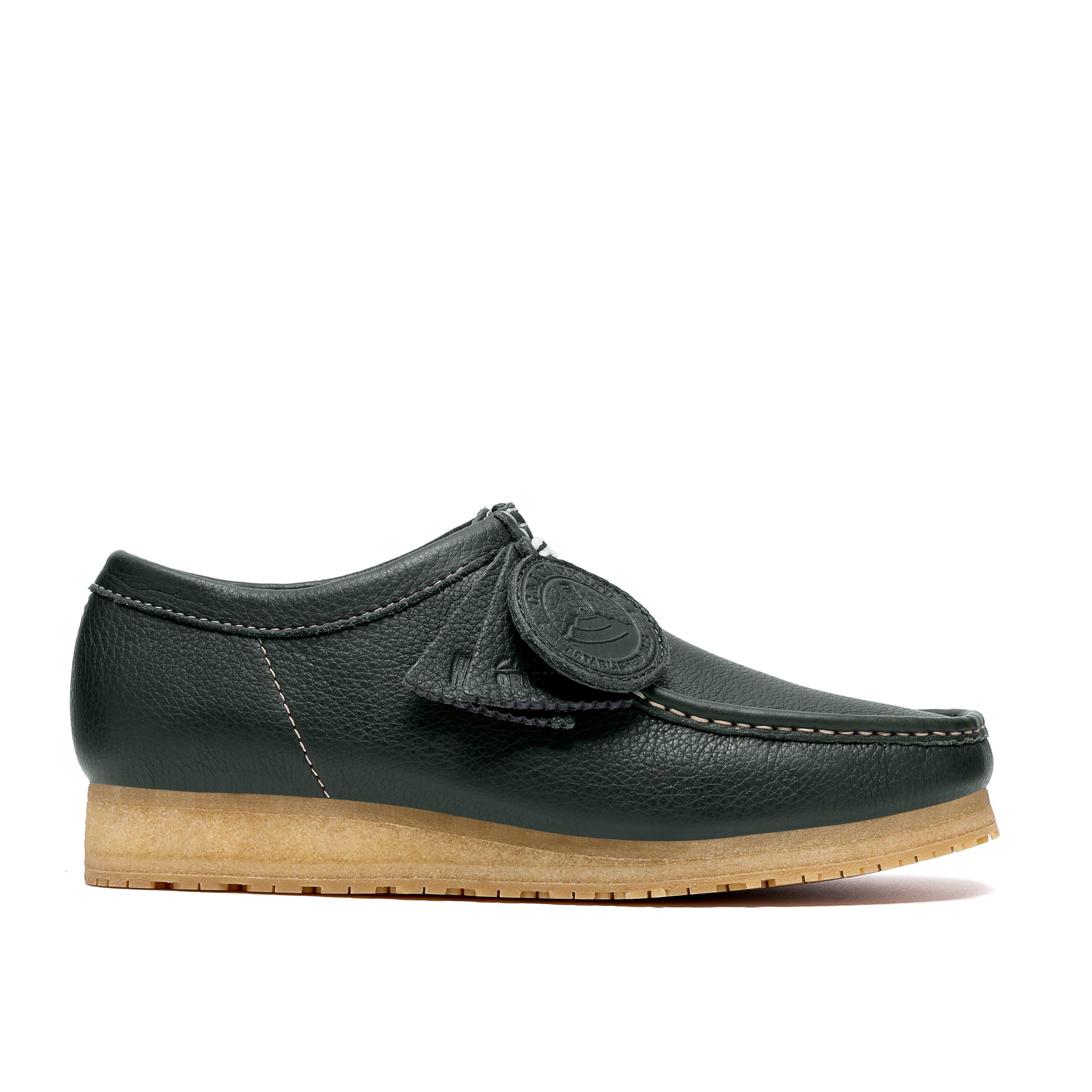 Clarks Originals Men's Wallabee RB Moc Toe Formal Shoes - Dark Green - Size 7 (41)