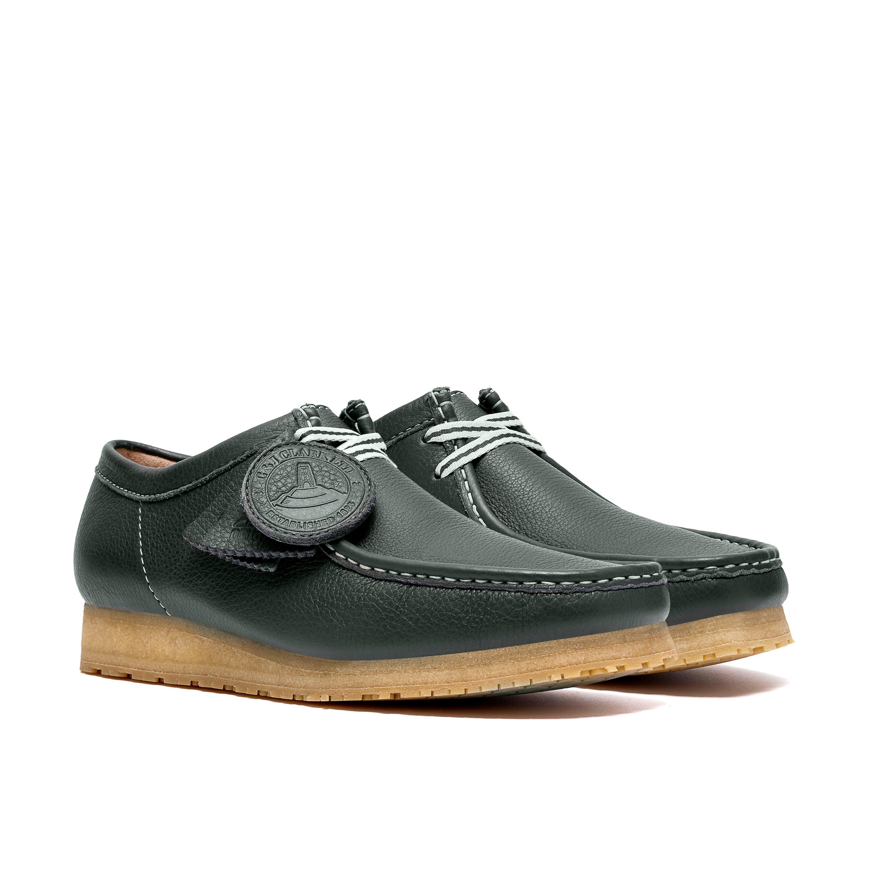 Dark Green - Clarks Originals - Men's Wallabee RB Moc Toe Formal Shoes - 4