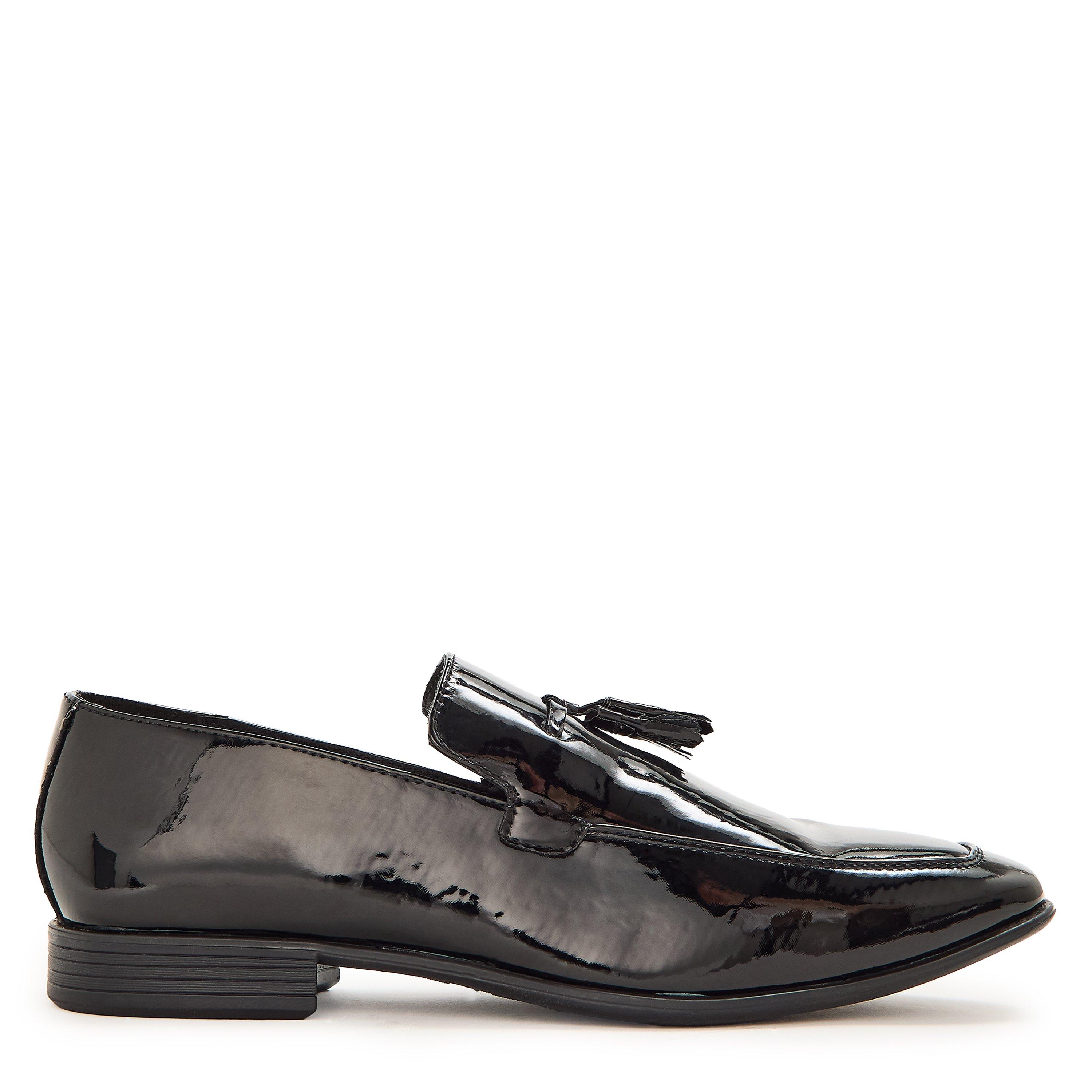 Black - Lambretta - Men's Patent Loafers - 1