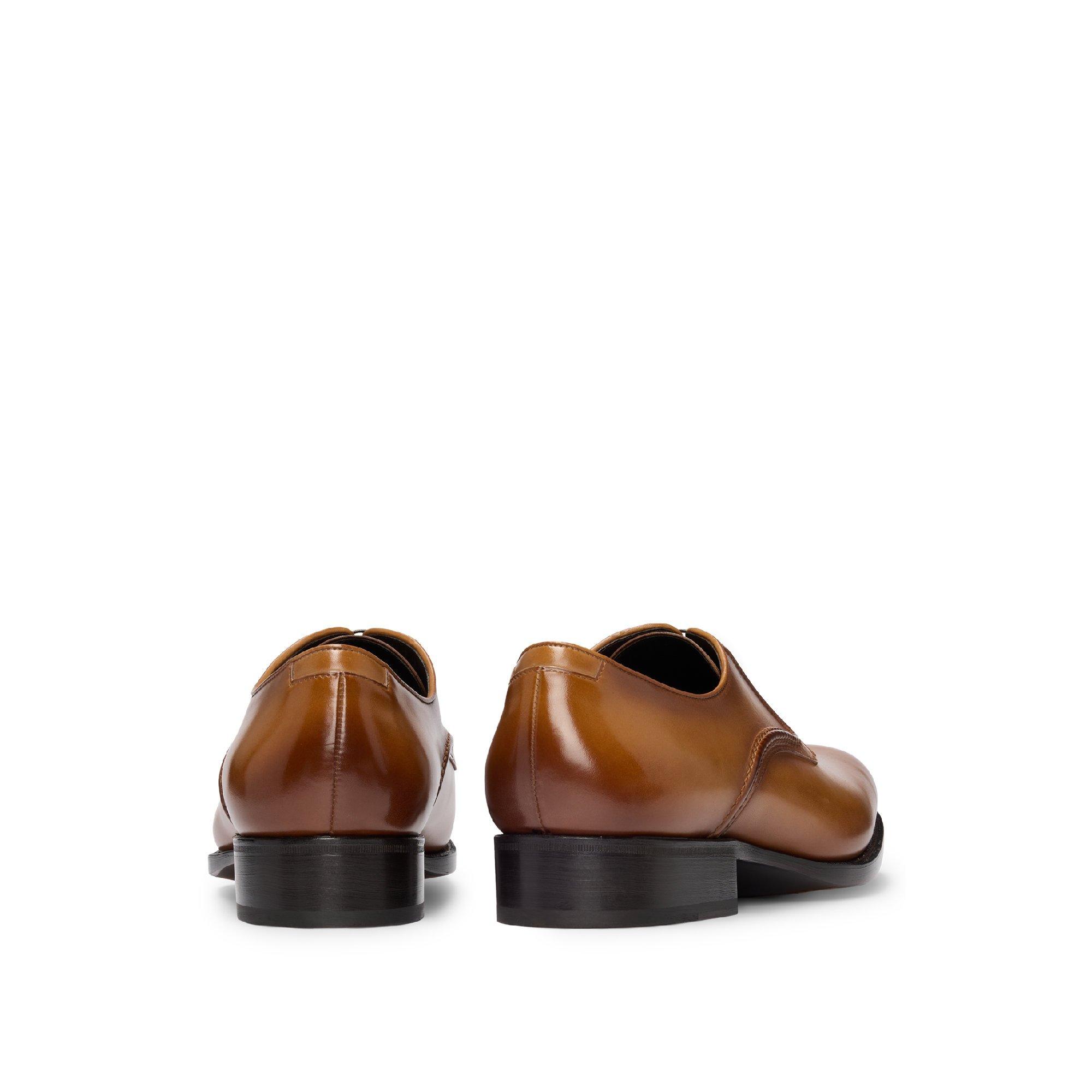 Medium Brown - Boss - Rill Derb Buptly 10193666 01 Derby Shoes Mens - 4