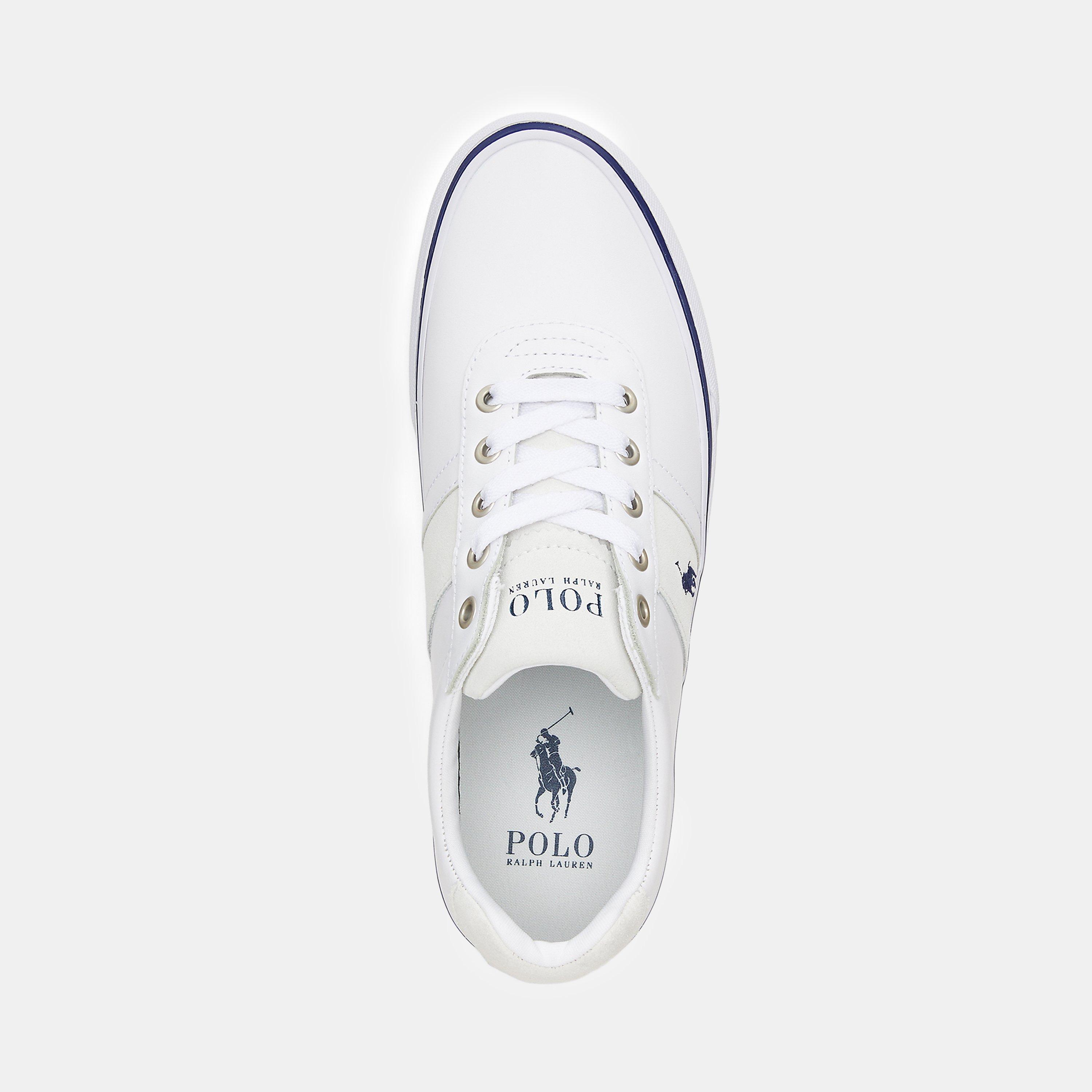 White/Navy - Polo Ralph Lauren - Hanford Trainers - 4