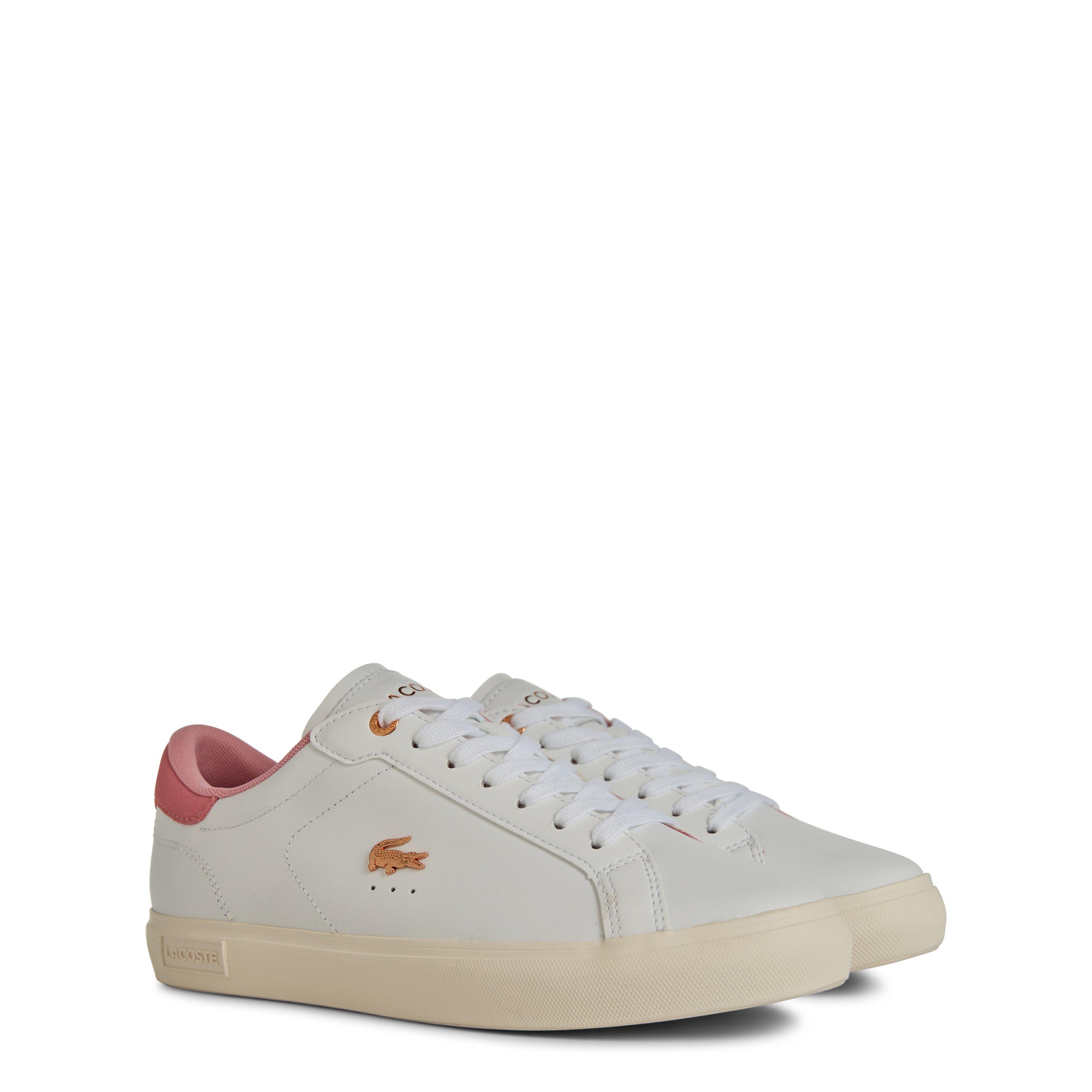 White/Pink - Lacoste - Women's Power Court Trainers - 3