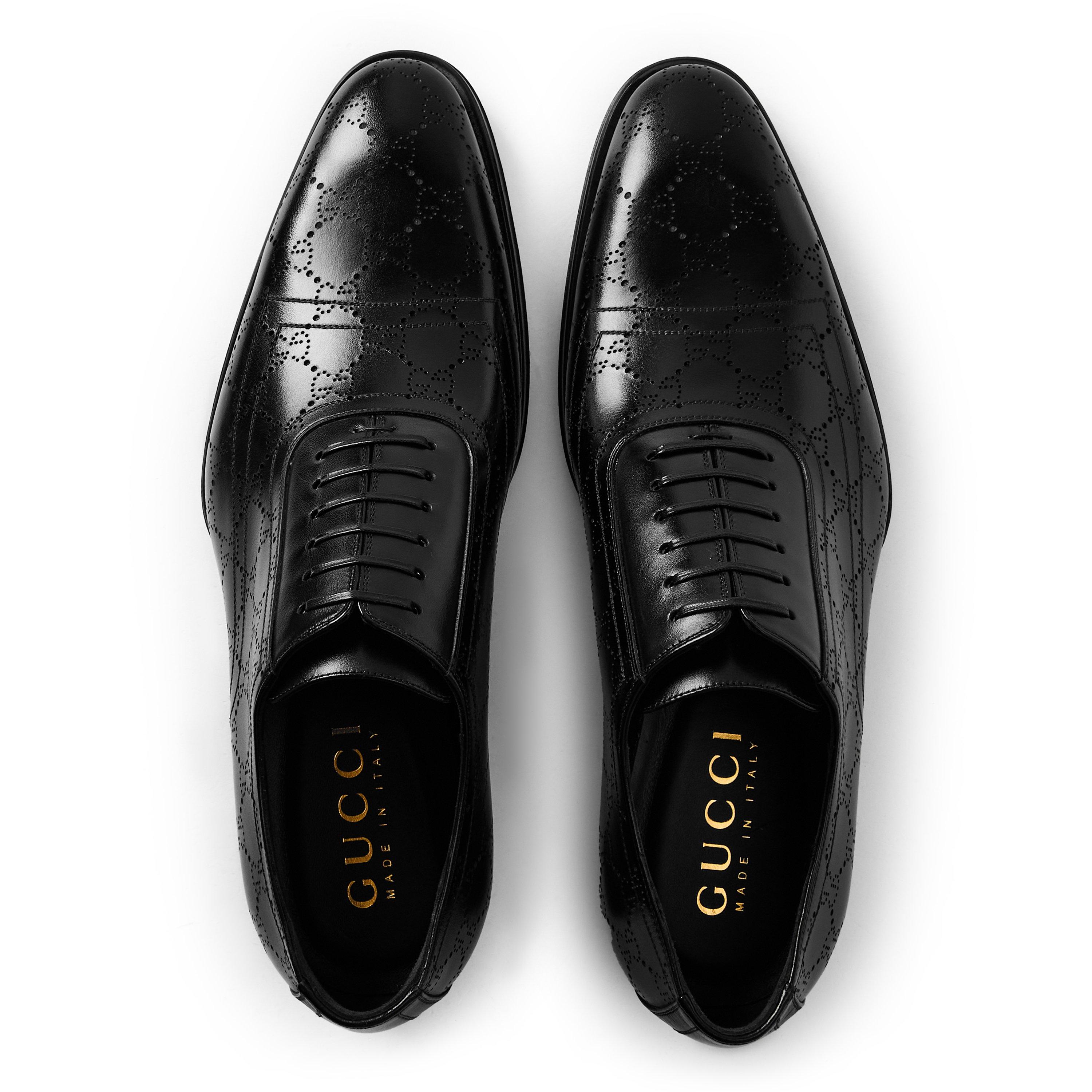 Black - Gucci - Men's Derby Shoes - 4