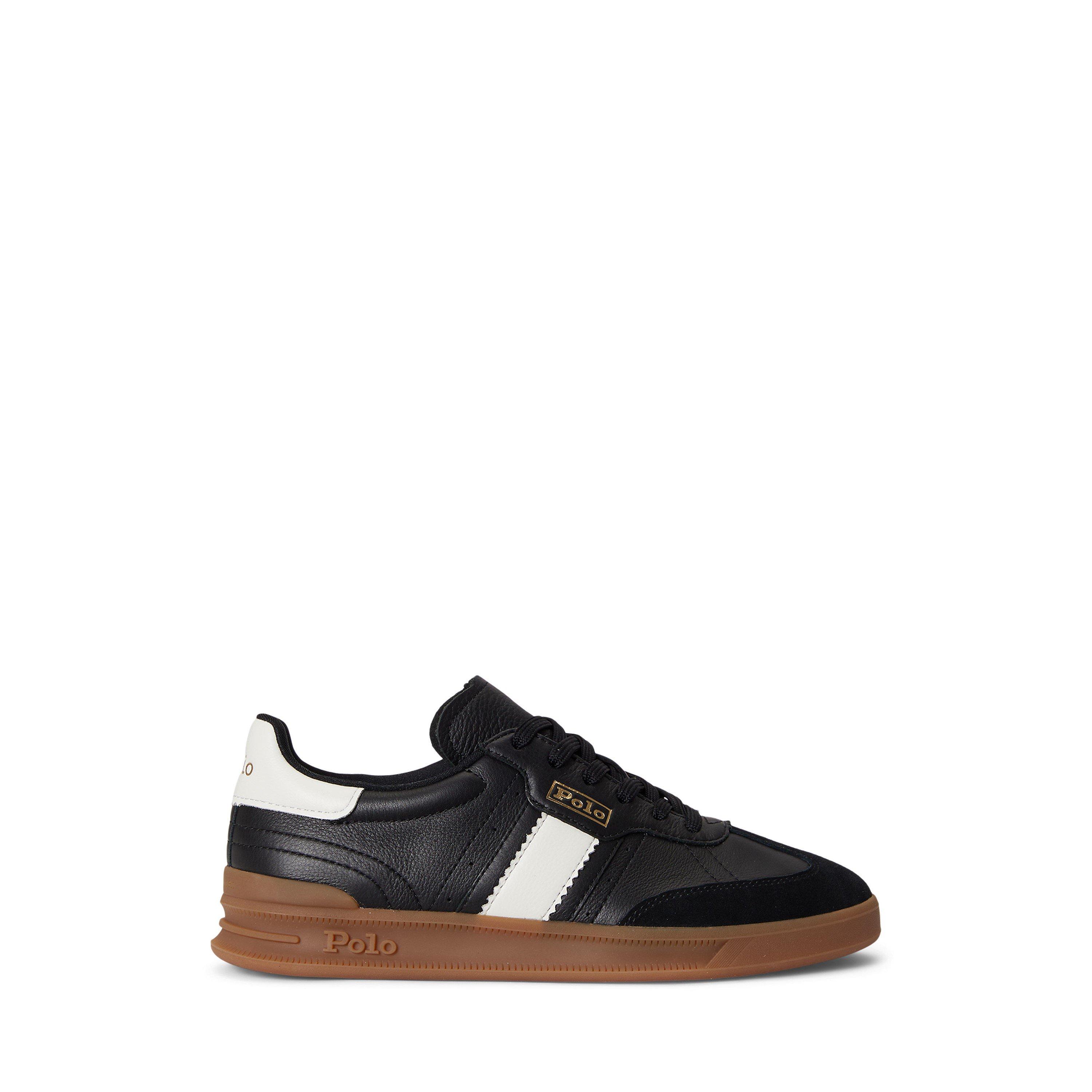 Polo Ralph Lauren Women's Leather Court Trainers - Black - 4 (36.5)