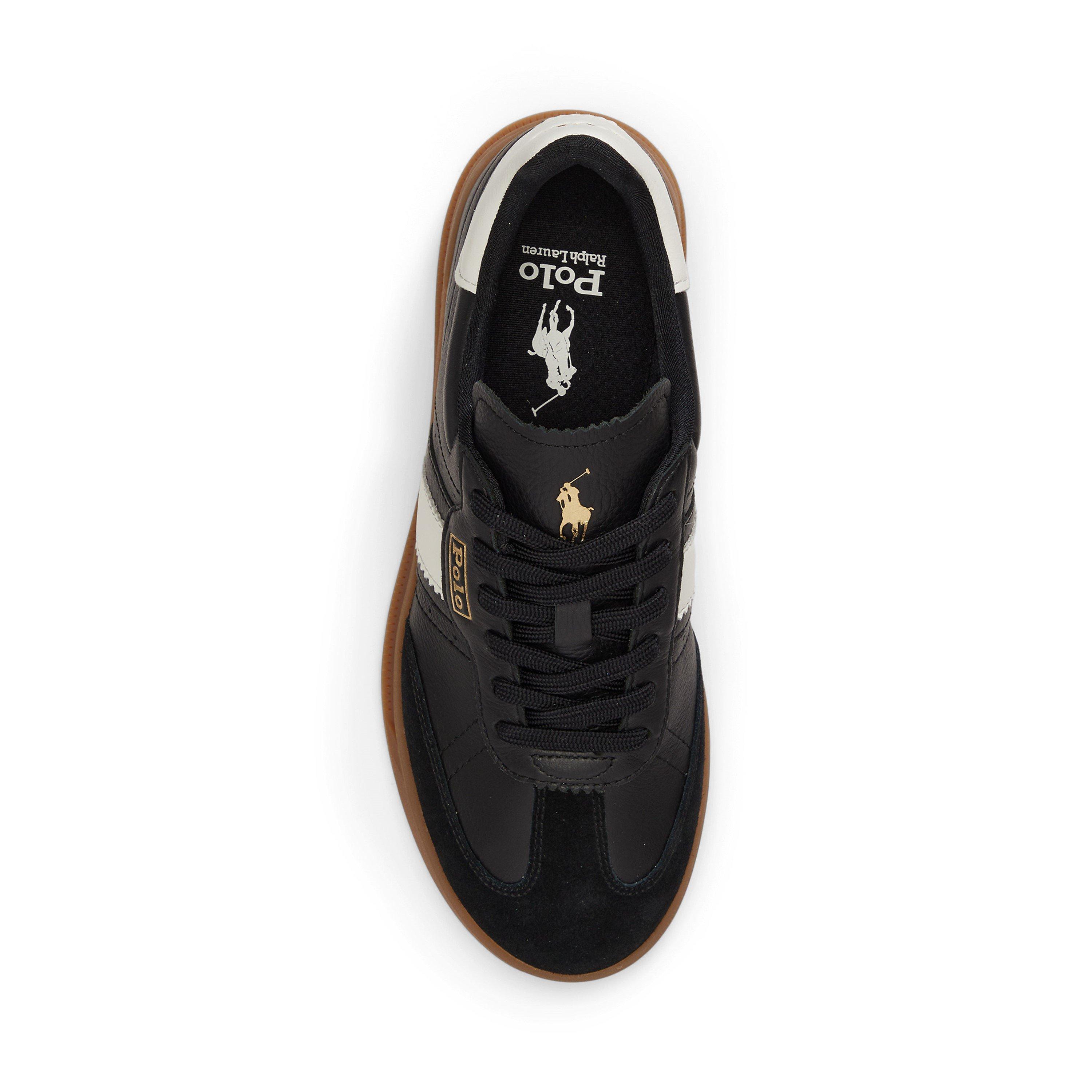 Black - Polo Ralph Lauren - Women's Leather Court Trainers - 4