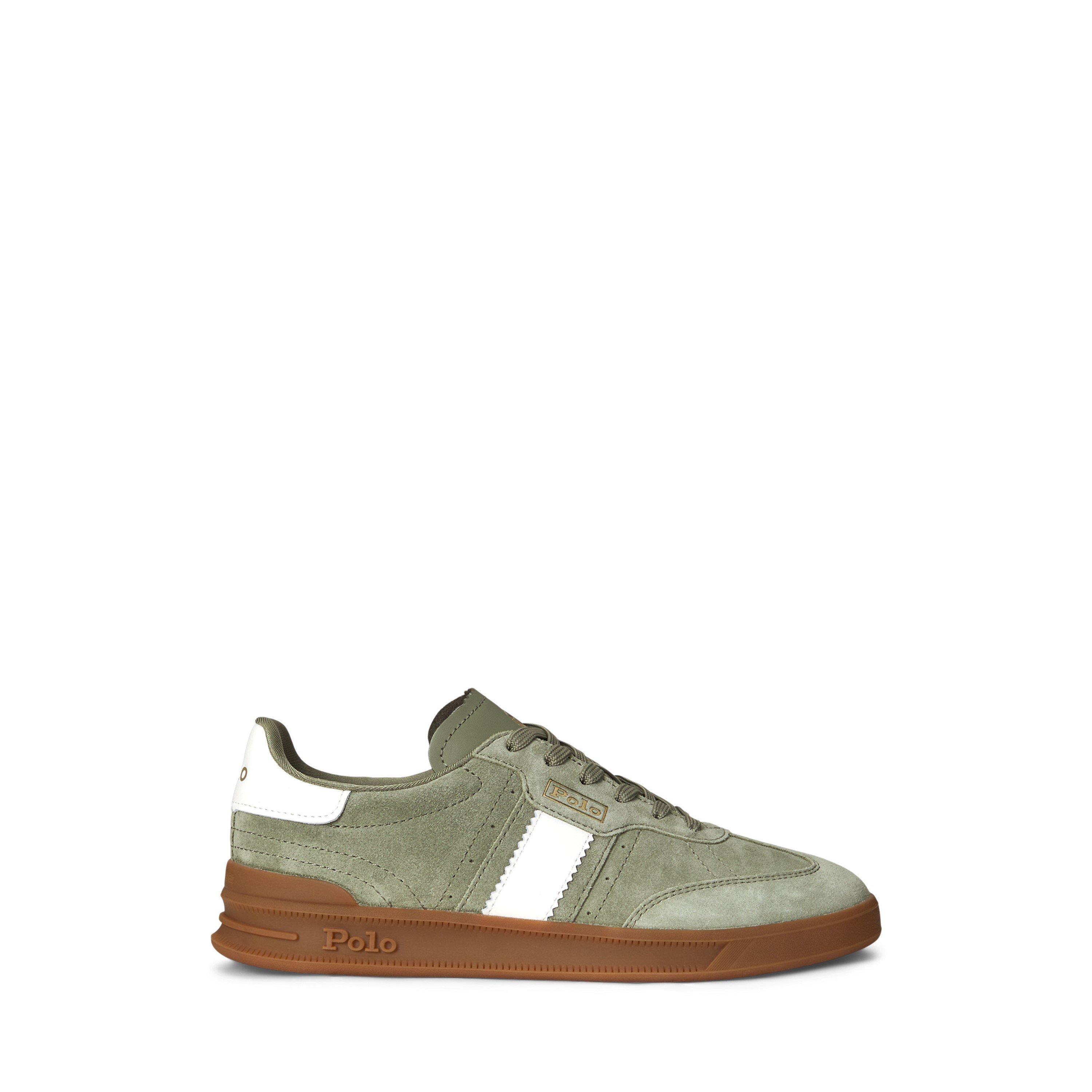 Polo Ralph Lauren Women's Leather Court Trainers - Sage Green - 4 (36.5)