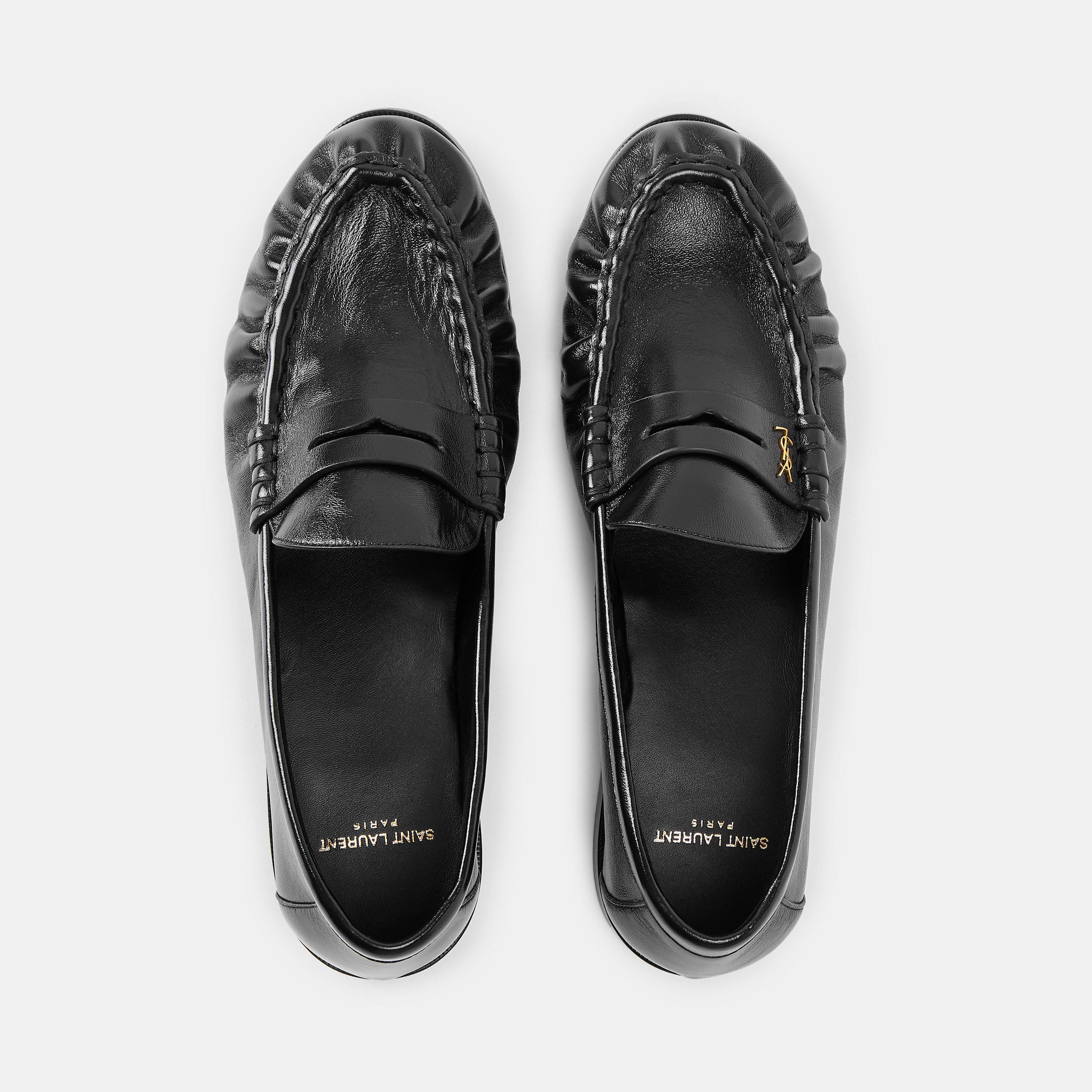 Black - Saint Laurent - Mens Le Supple Penny Loafers - 5