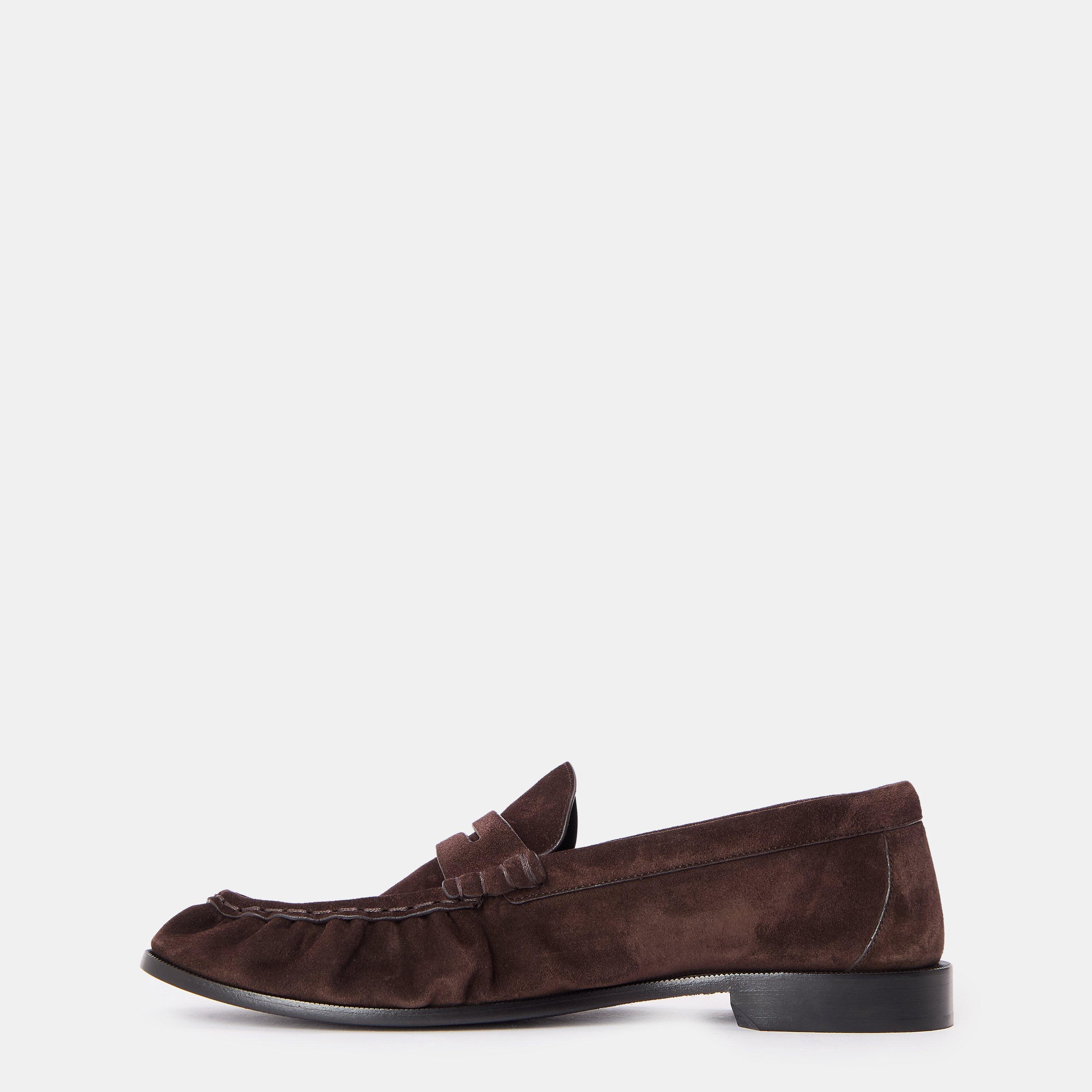 Brown - Saint Laurent - Mens Le Supple Penny Loafers - 2
