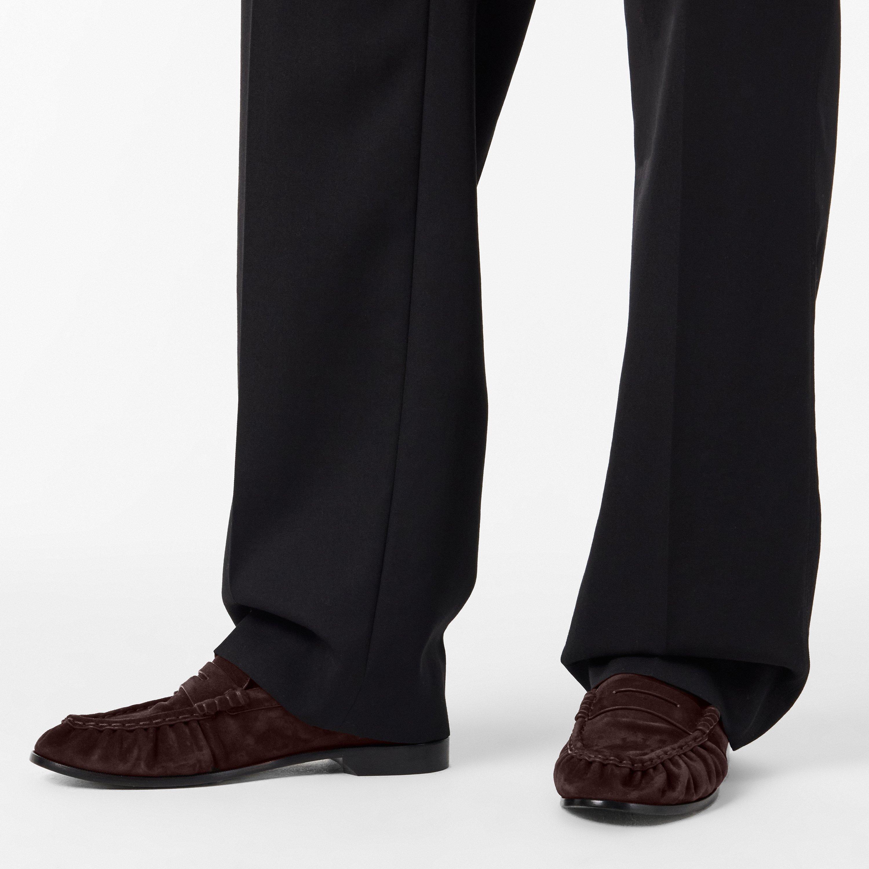 Brown - Saint Laurent - Mens Le Supple Penny Loafers - 3