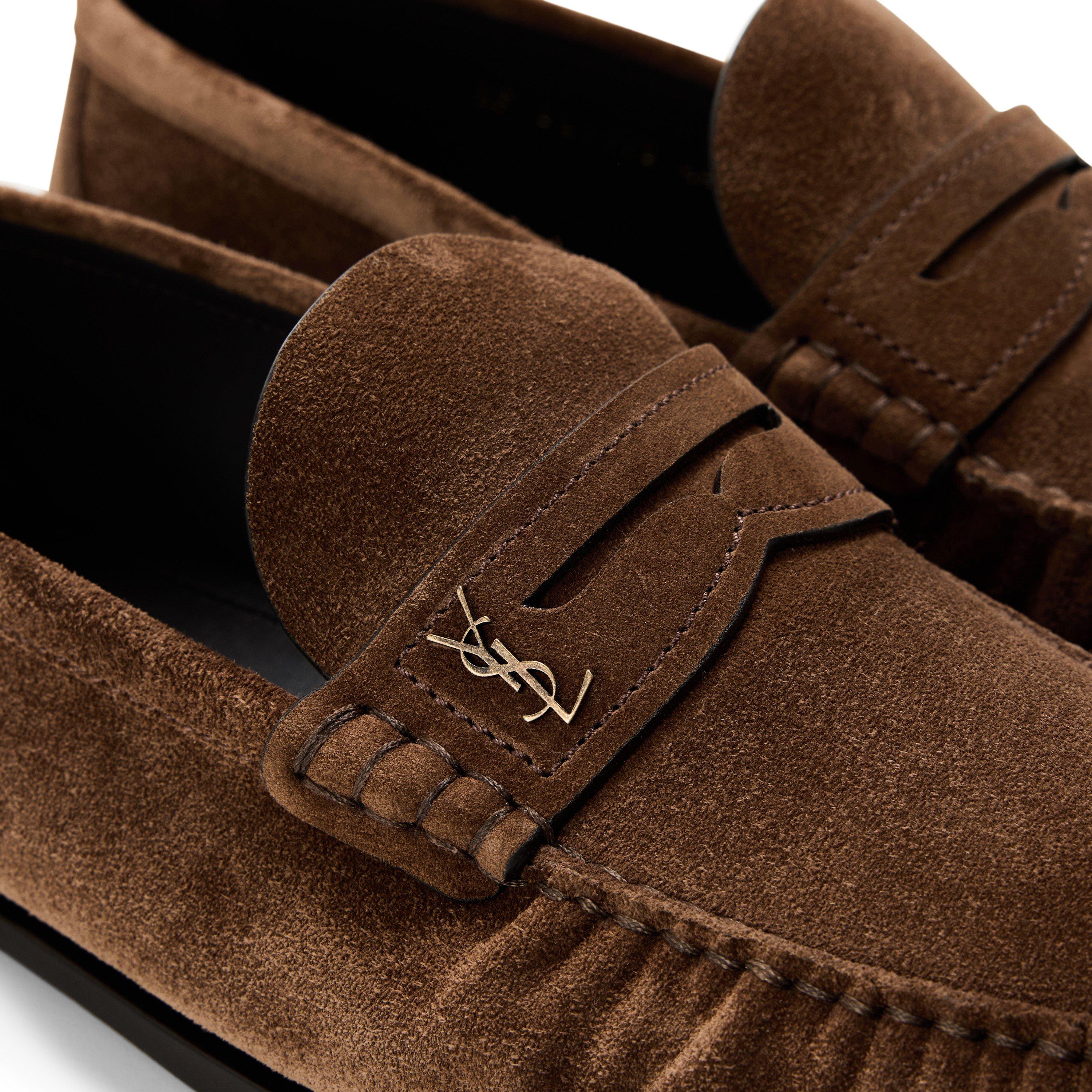 Snuff - Saint Laurent - Mens Le Supple Penny Loafers - 4