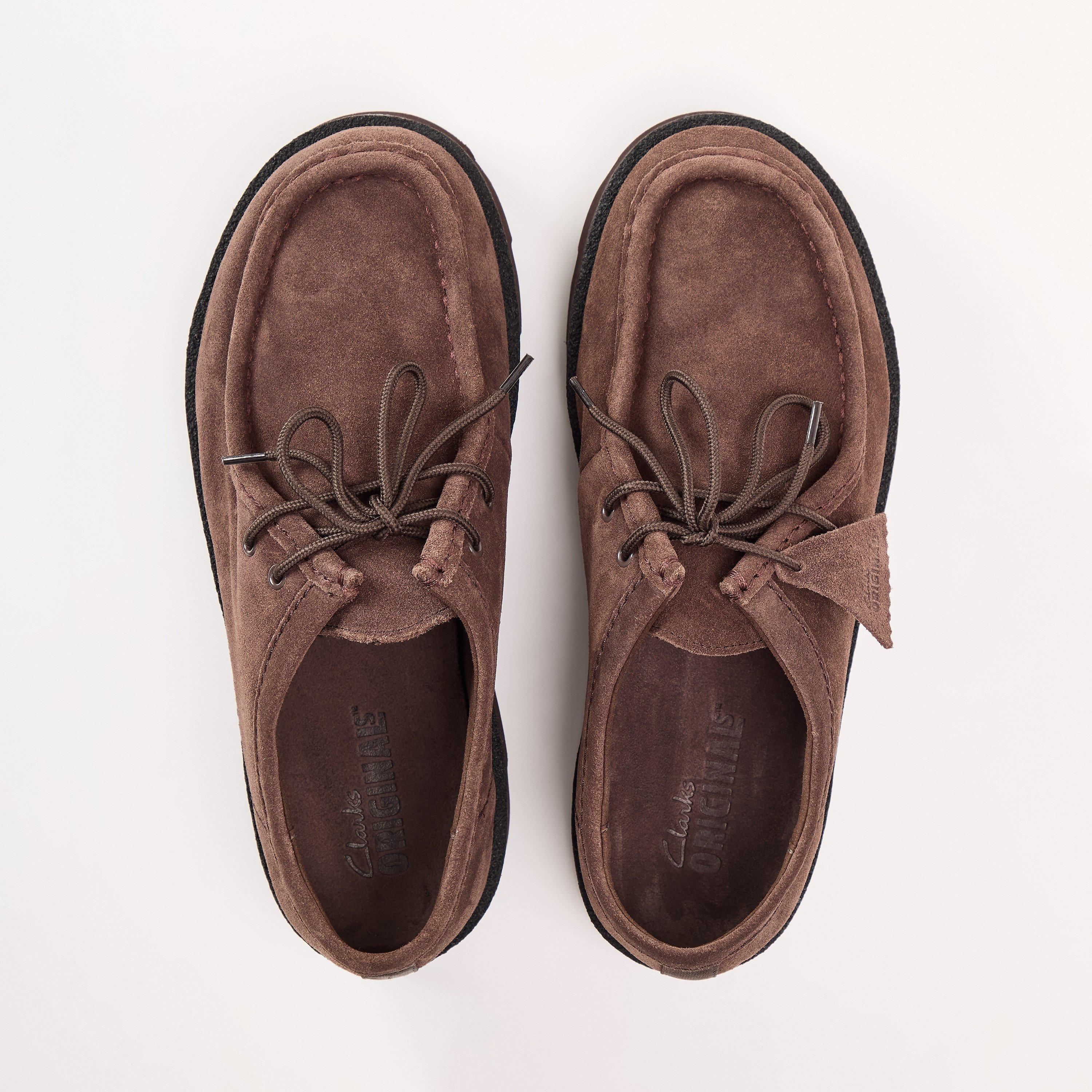 Dark Brown - Clarks Originals - Men's Meare Walla Moc Toe Formal Shoes - 4