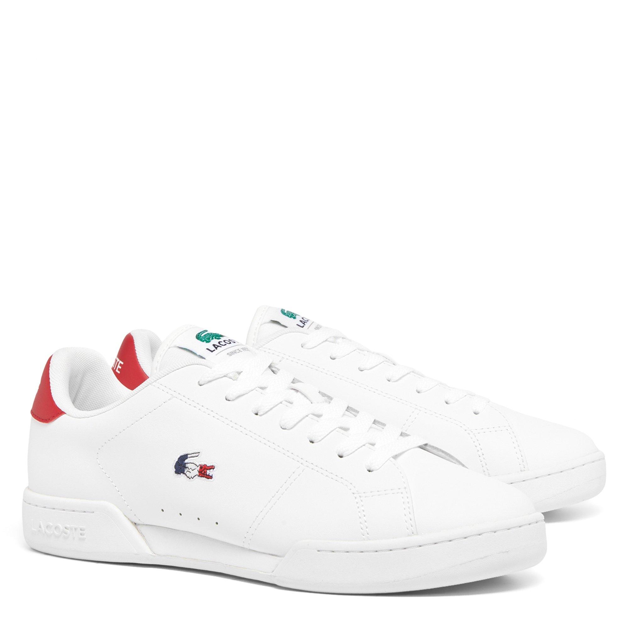 WHT/NVY/RED - Lacoste - Carnaby Cup Court Trainers - 2