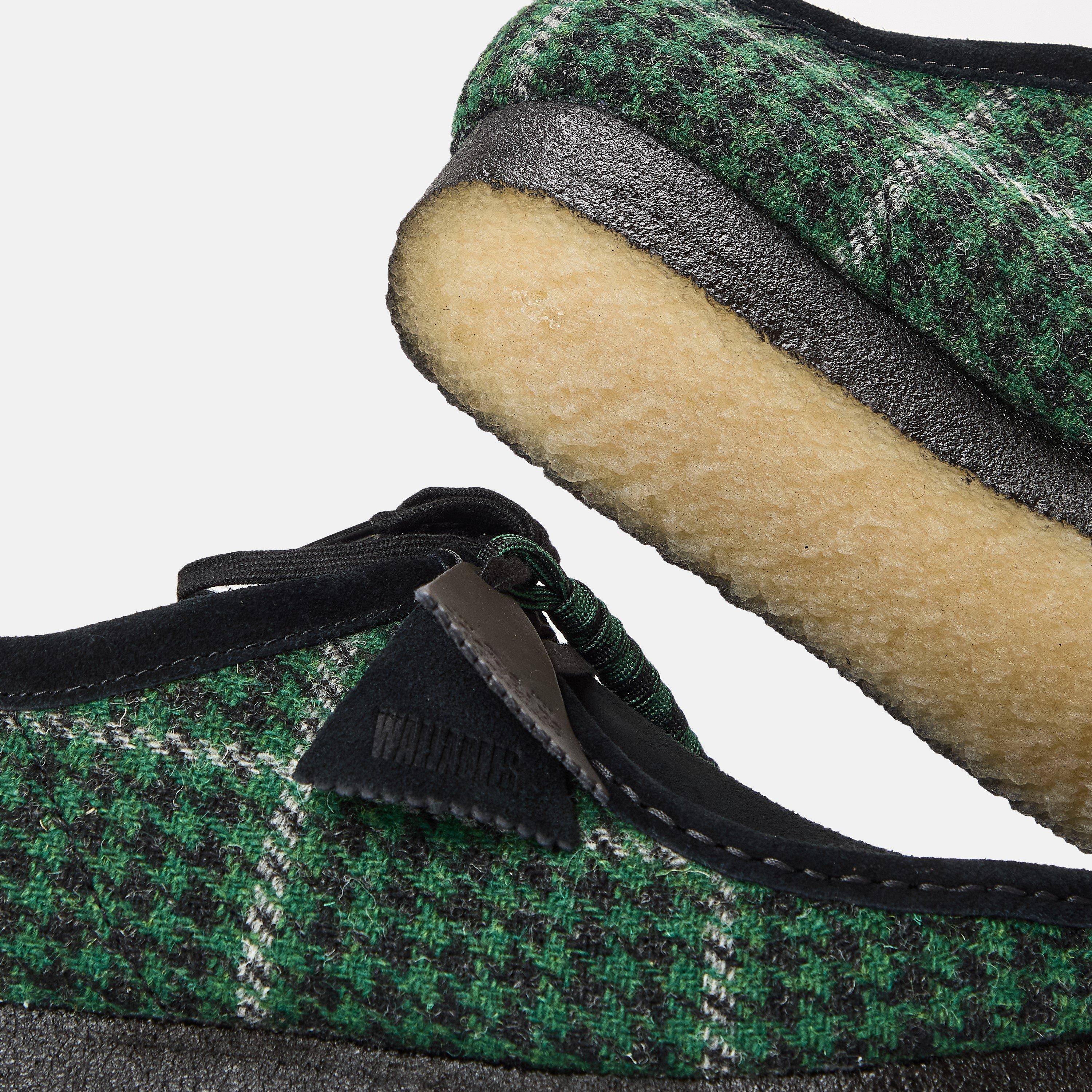 Green Tweed - Clarks Originals - Men's Wallabee Twd Moc Toe Formal Shoes - 3