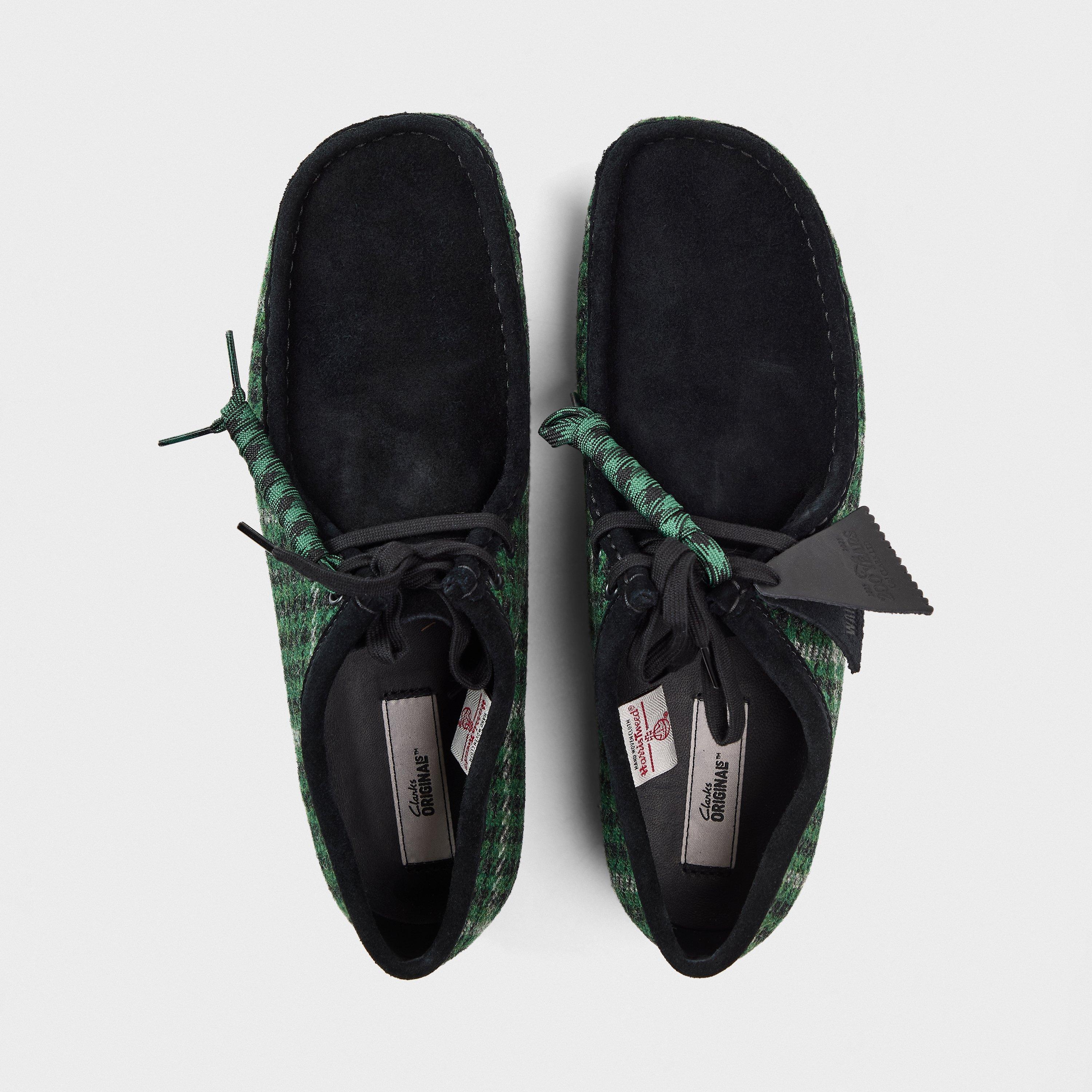 Green Tweed - Clarks Originals - Men's Wallabee Twd Moc Toe Formal Shoes - 4