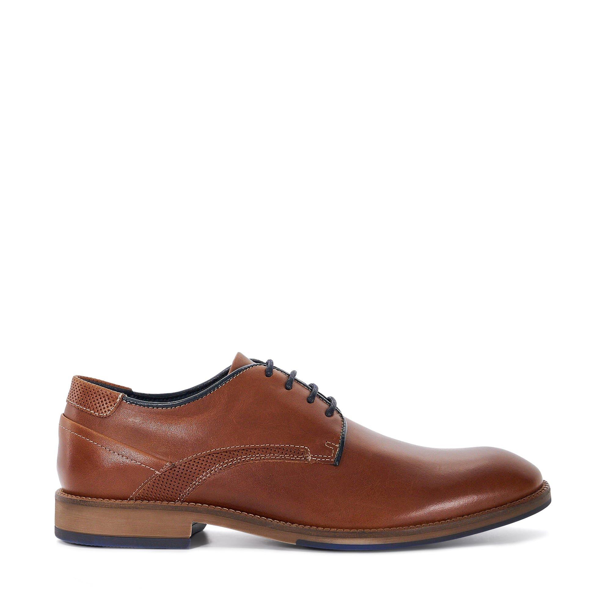 Dune London Men's Bridon Derby Shoes - Tan - 9 (43)