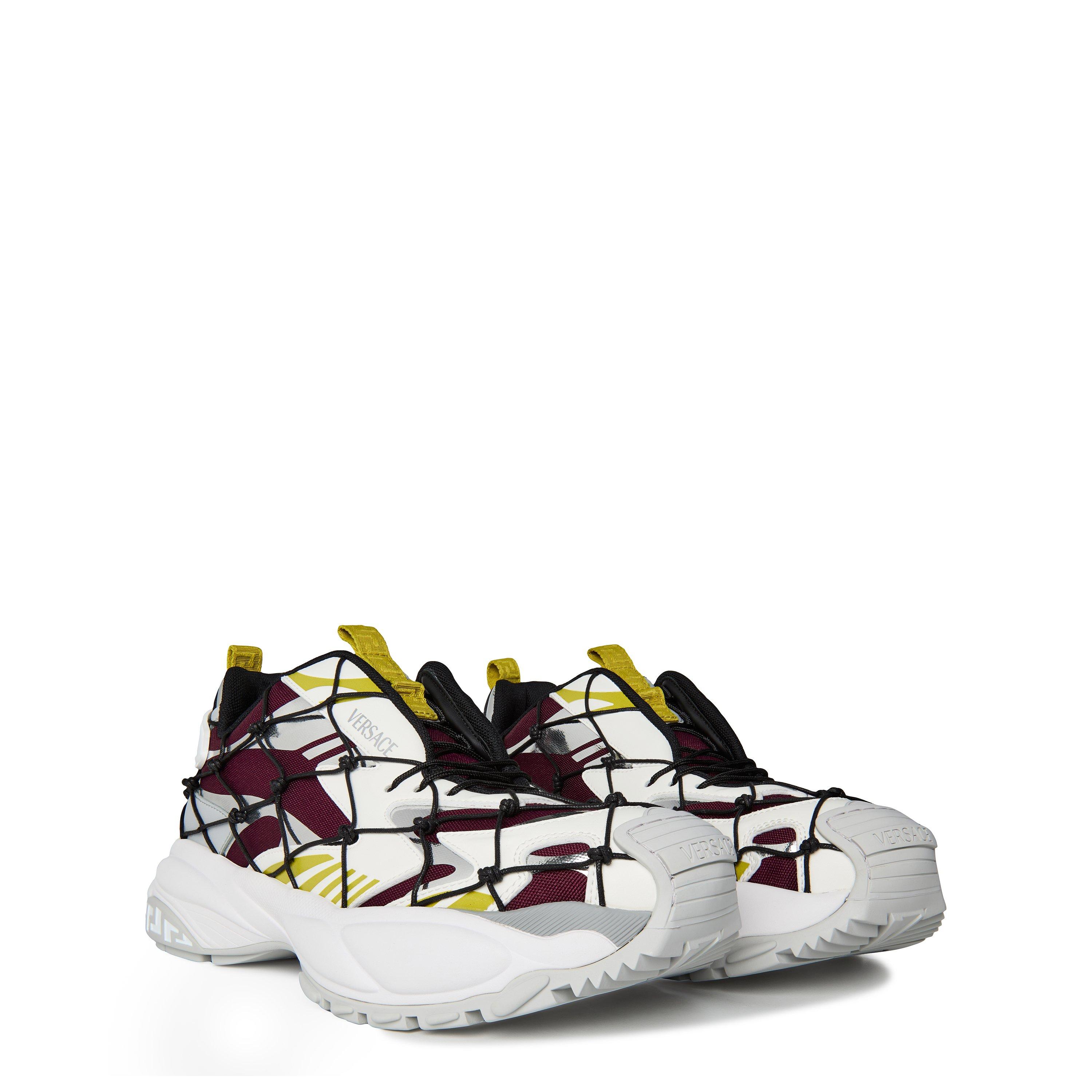 Plum/White/Blk - Versace - Net Trainers - 3