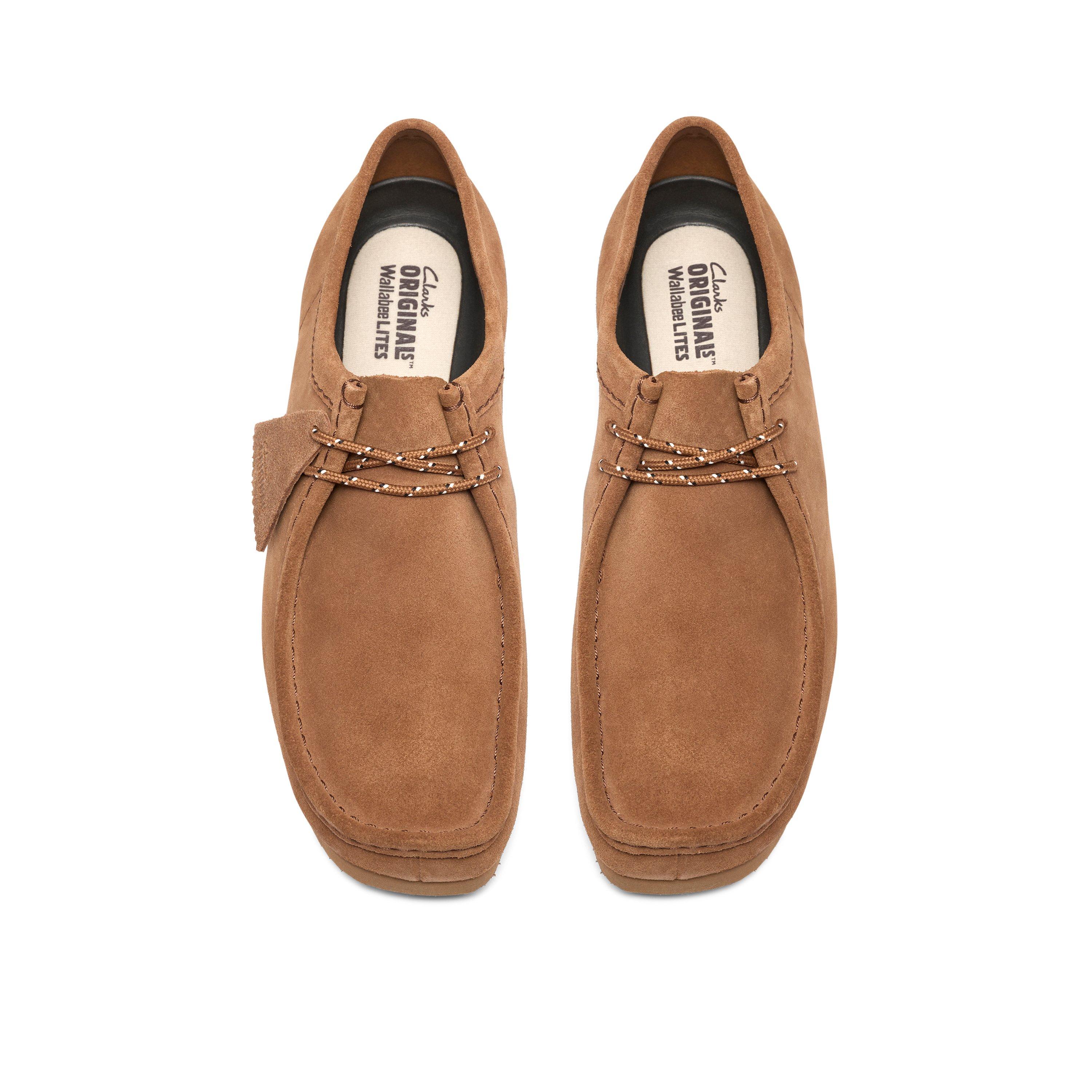 Cola Suede - Clarks Originals - Men's Wallabee Lite Suede Moc-Toe Shoes - 6