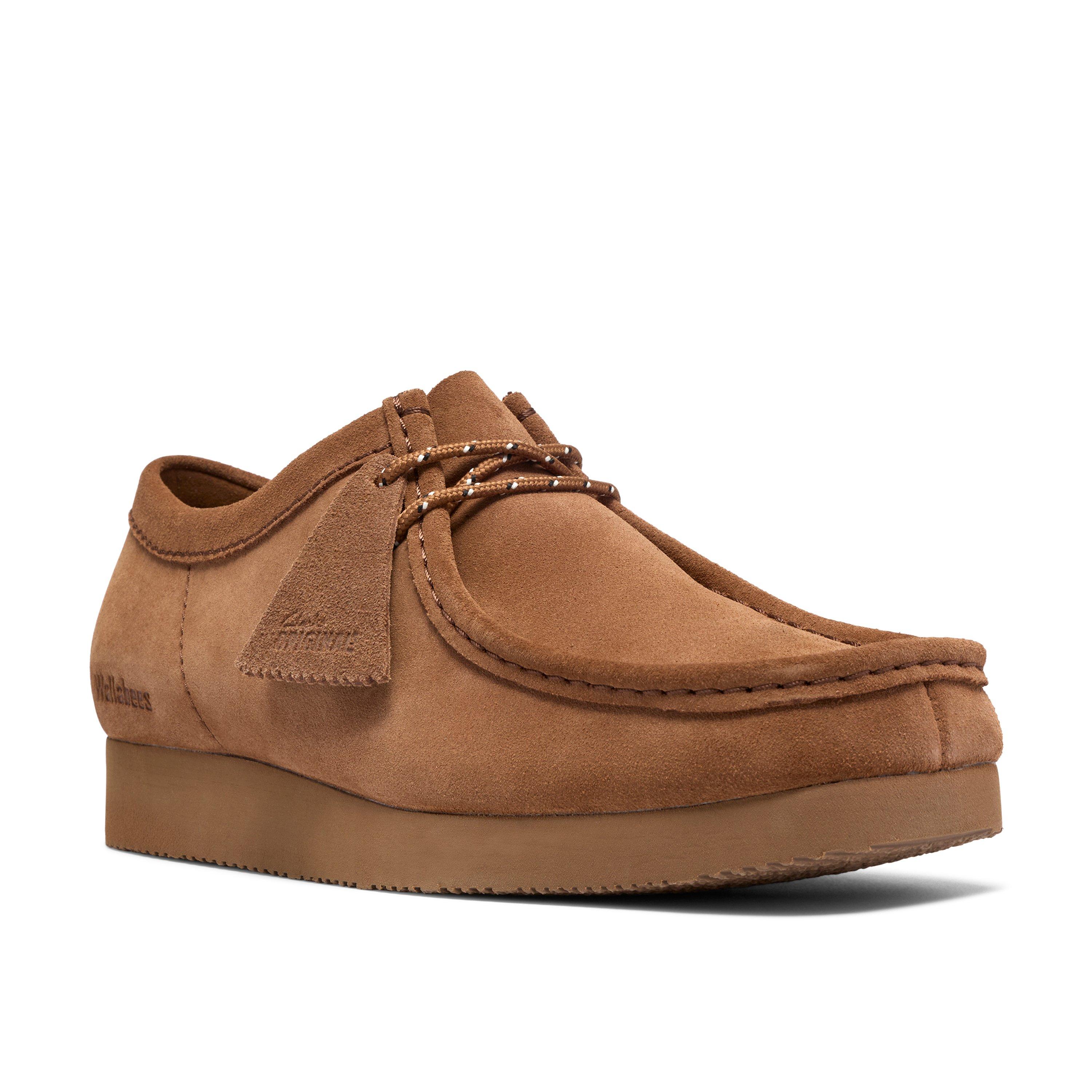 Cola Suede - Clarks Originals - Men's Wallabee Lite Suede Moc-Toe Shoes - 7
