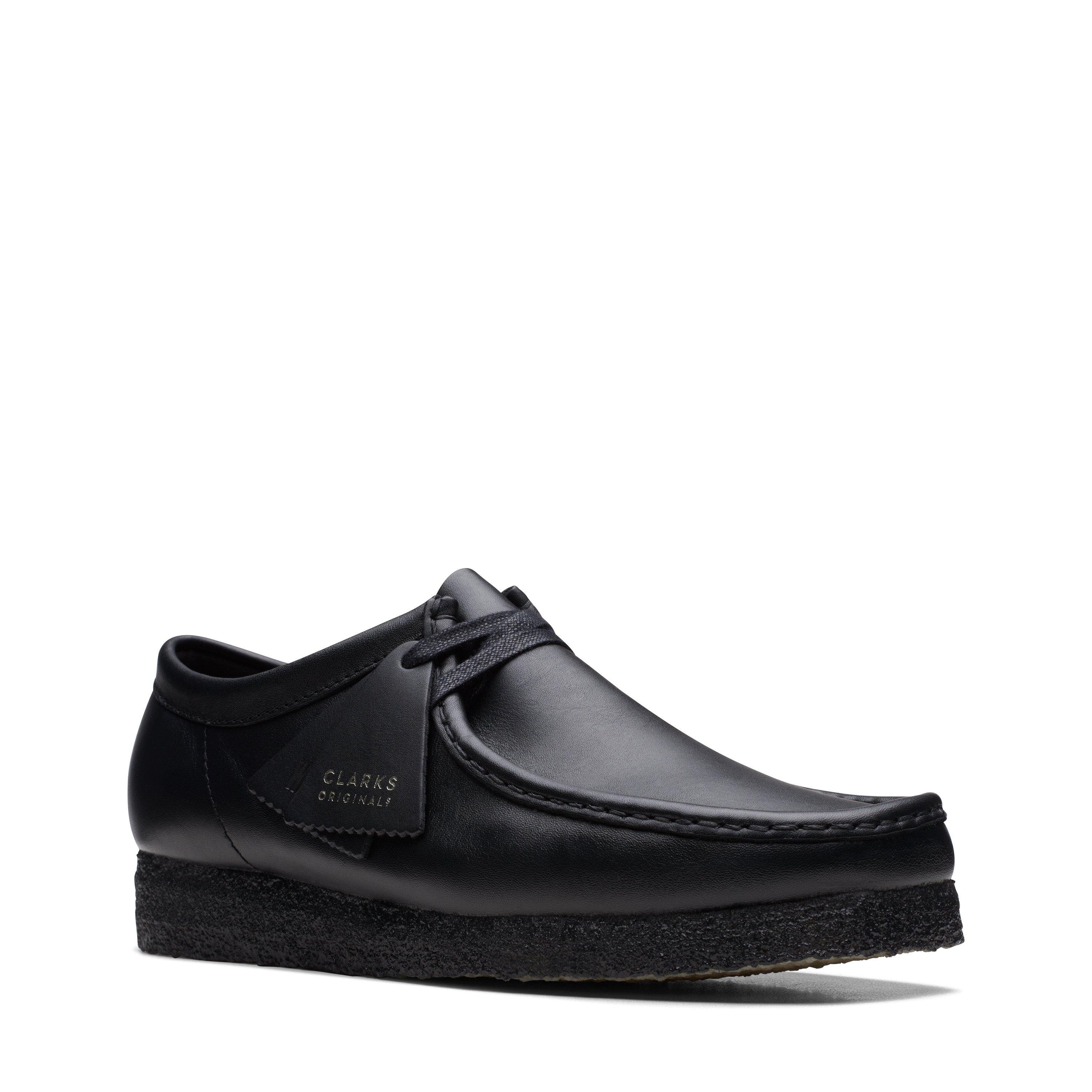 Black Leather - Clarks Originals - Clarks Wallabee Lo Sn00 - 2