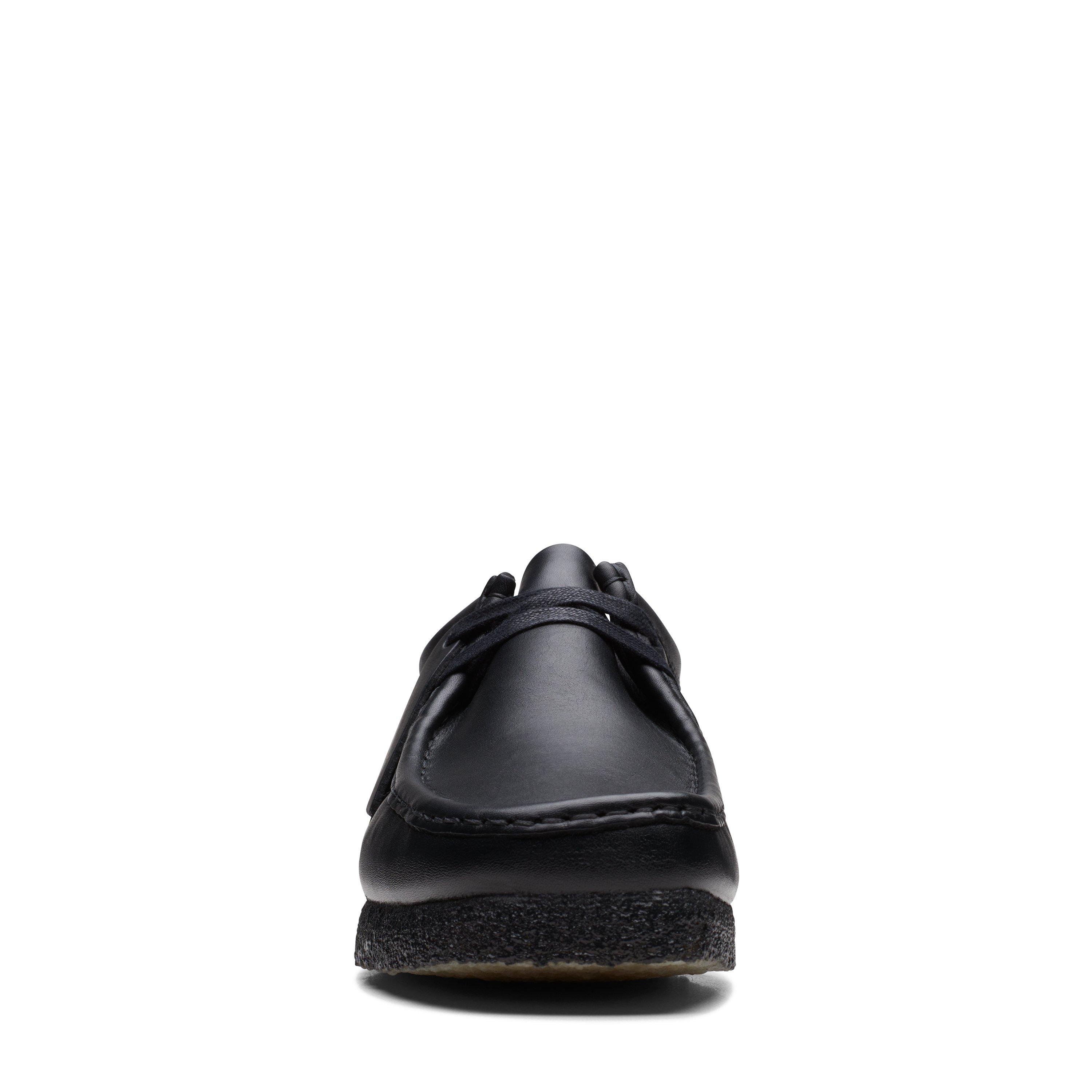 Black Leather - Clarks Originals - Clarks Wallabee Lo Sn00 - 3