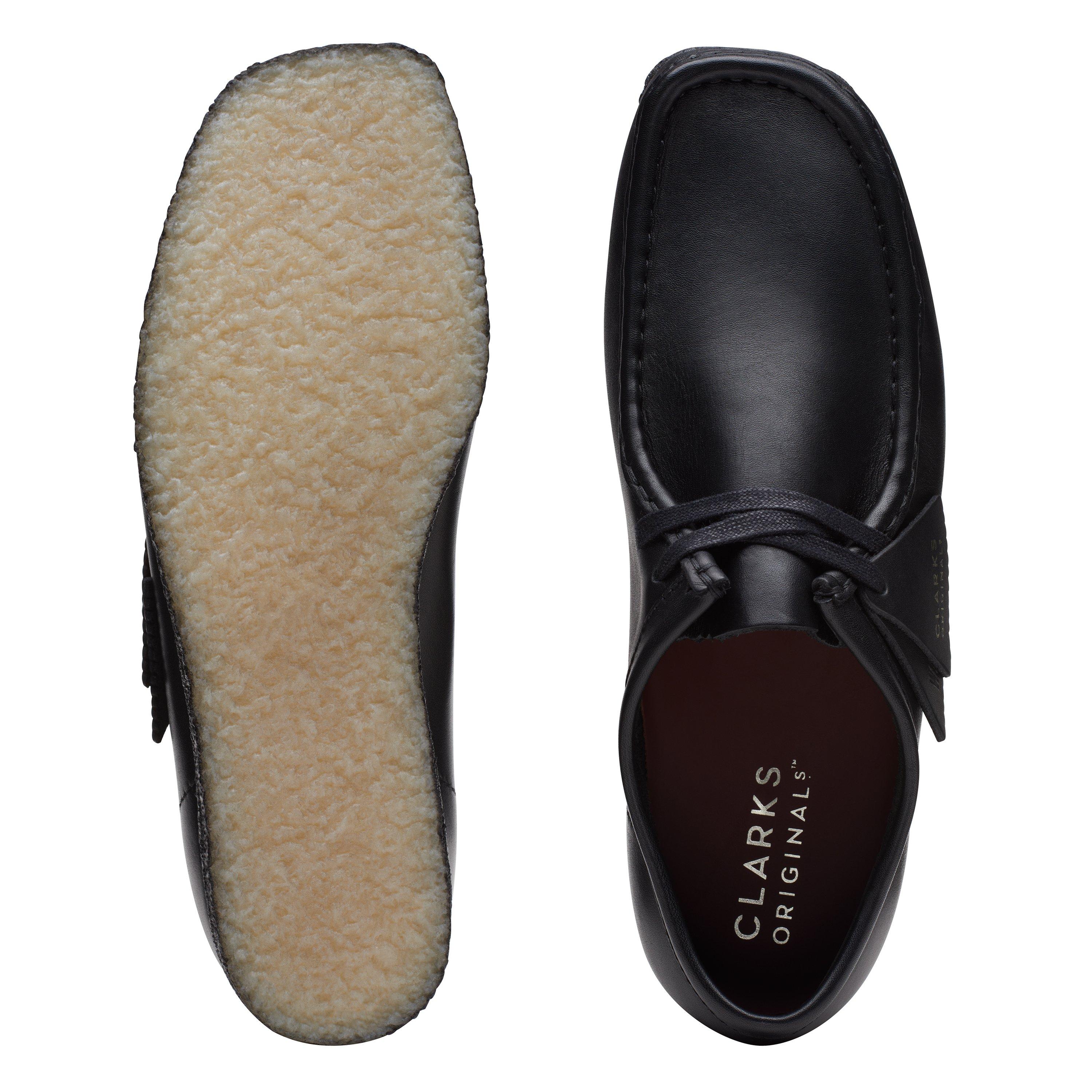 Black Leather - Clarks Originals - Clarks Wallabee Lo Sn00 - 7