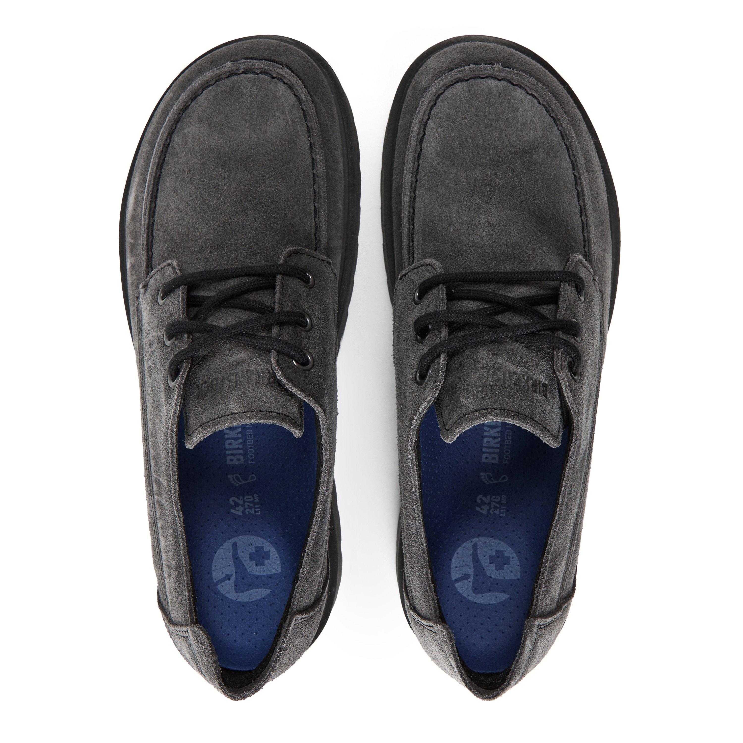 Charcoal - Birkenstock - Men's Highwood Moc Suede Derby Shoes - 4